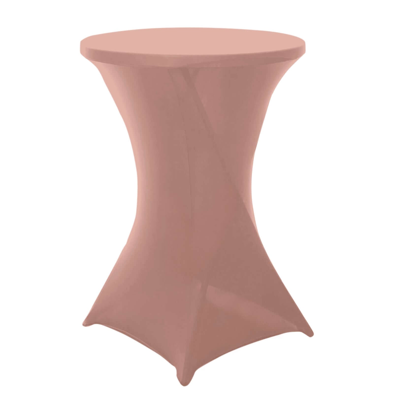 Stretchable Dusty Rose Spandex Cocktail Table Cover for 24 - 32 Dia Tables