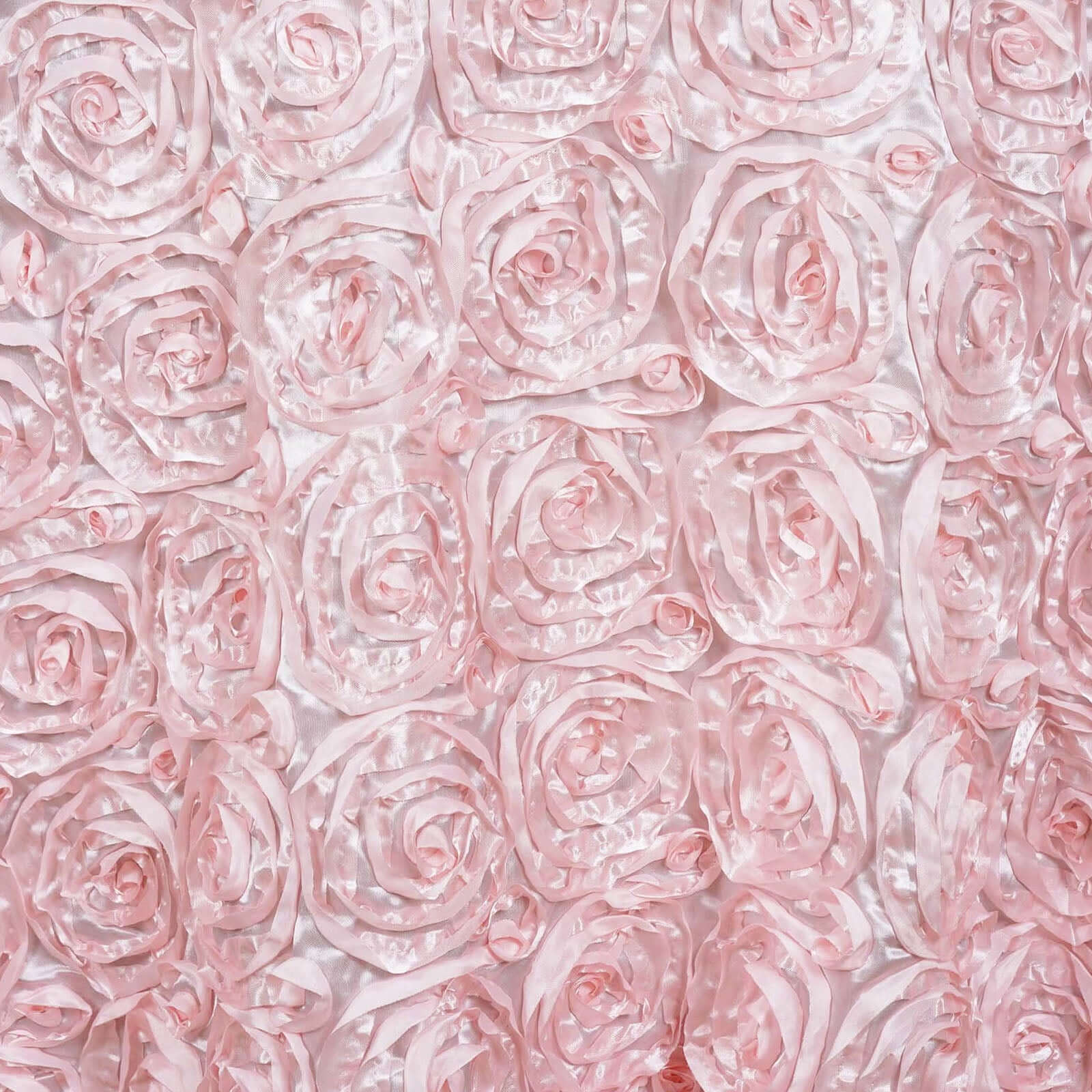 Hot Sale! Stretch Fitted Blush Satin Rosette Banquet Chair Slipcovers