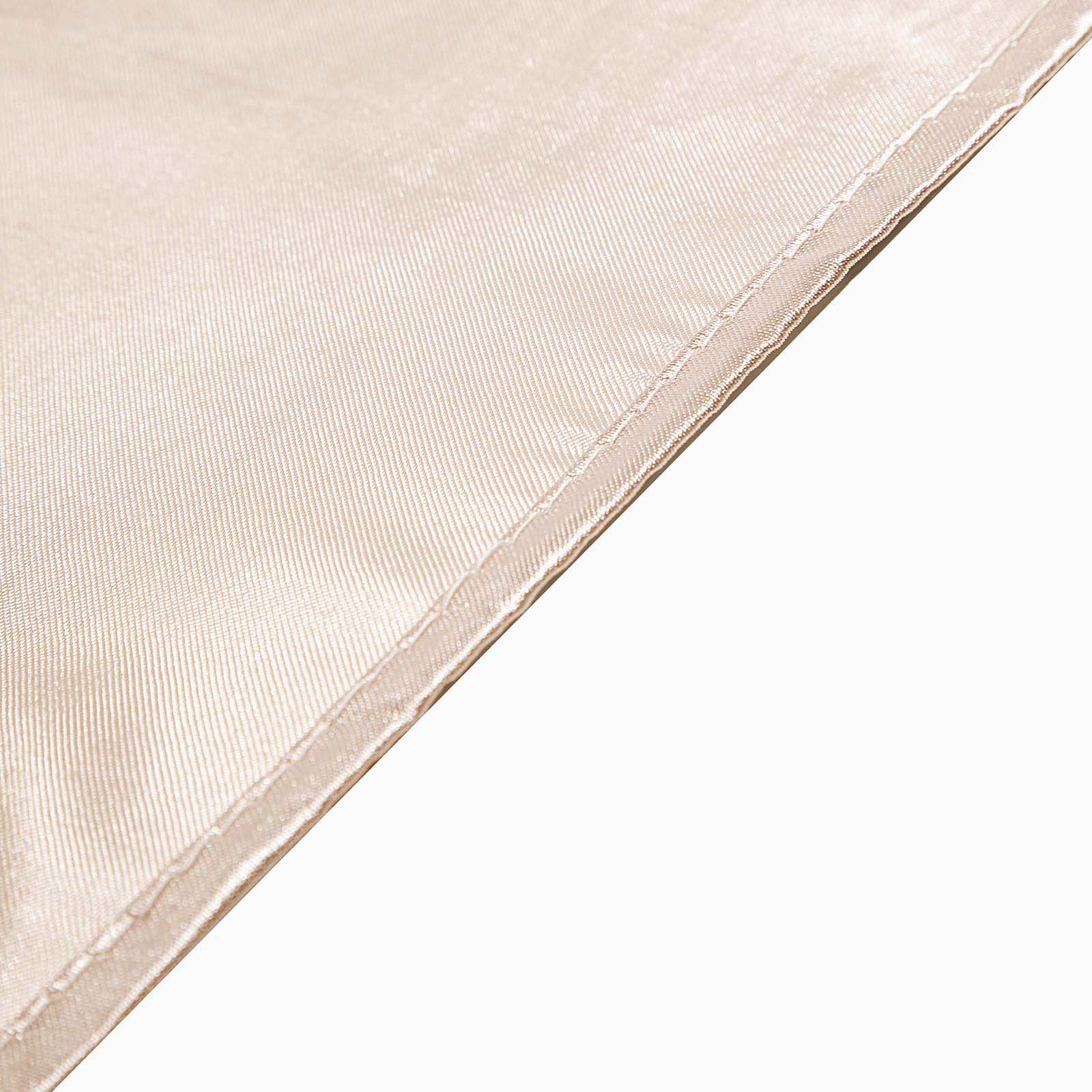 Hot Sale! 5-Piece Set of Beige Satin Chair Sashes with Shiny Finish, 6x106 Inches