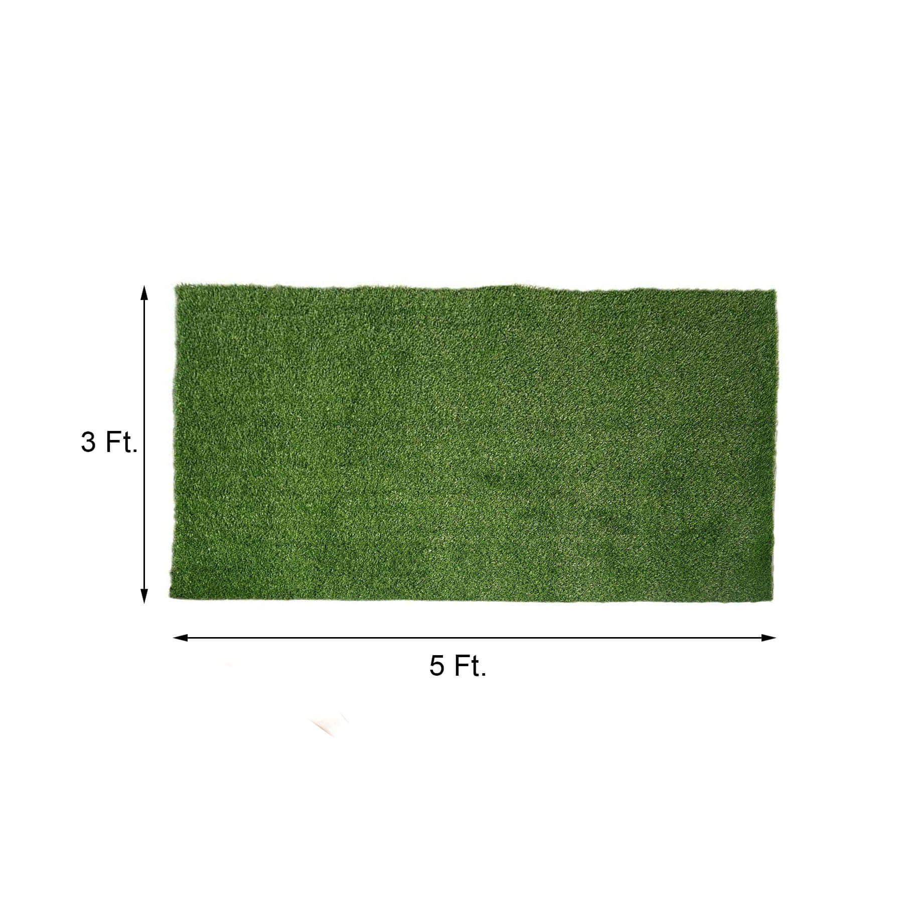 5ftx3ft Green Synthetic Artificial Grass Rug for Indoor & Outdoor Landscape