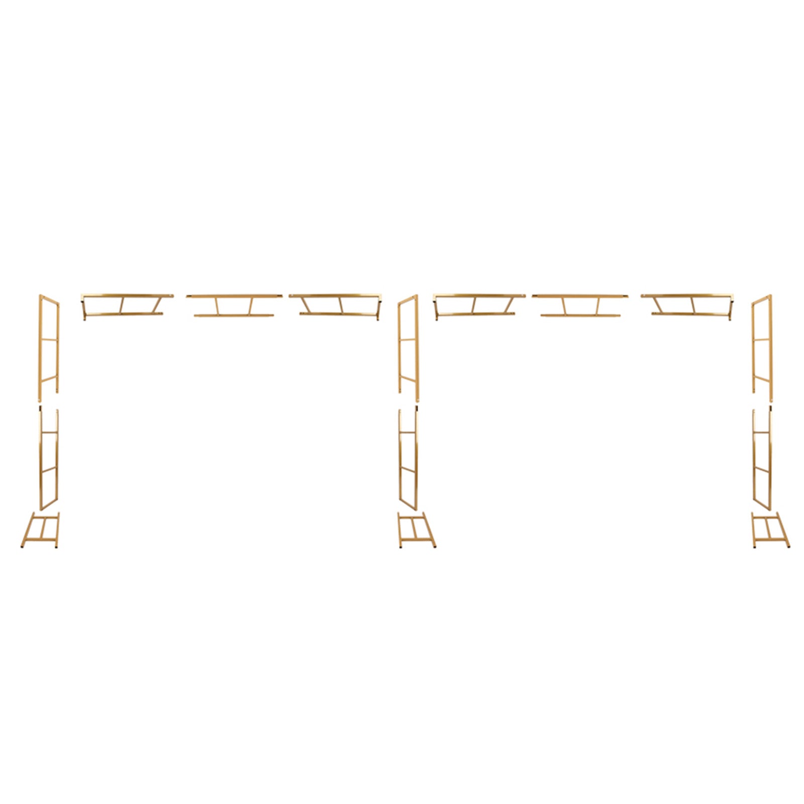 Get This Sturdy 6ft x 16ft Gold Freestanding Arbor for Floral Balloon Decor