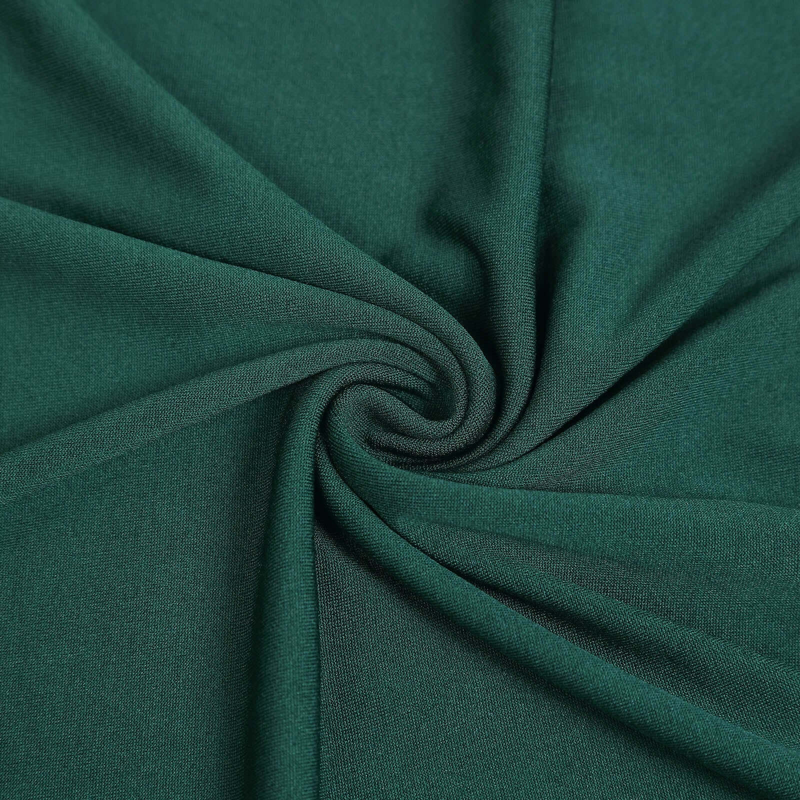 6ft Double - sided Matte Hunter Emerald Green Spandex Fitted Cover for Round Top Wedding Arch