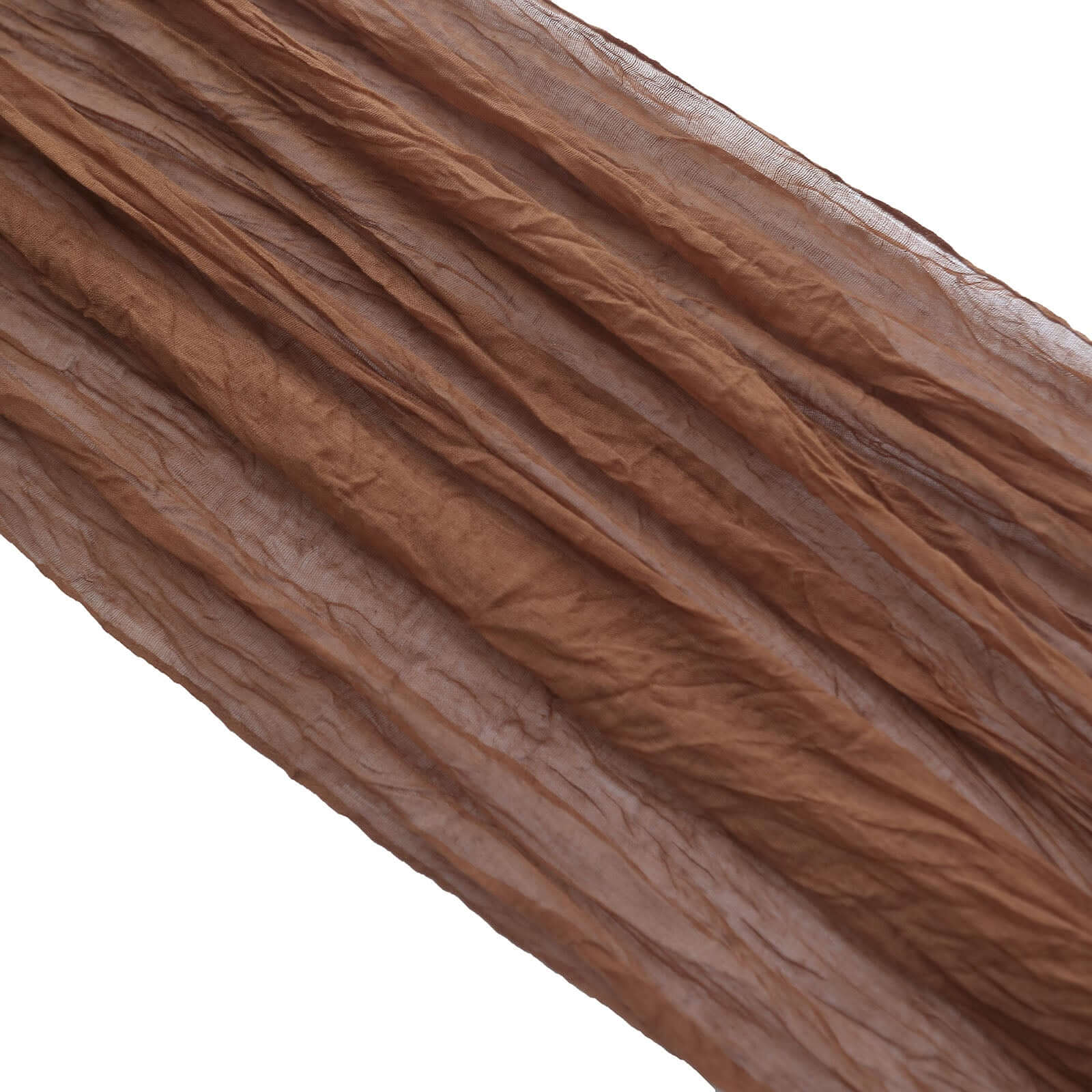 Hot Sale! 10ft Cinnamon Brown Gauze Cheesecloth Table Runner in Rustic Boho Style