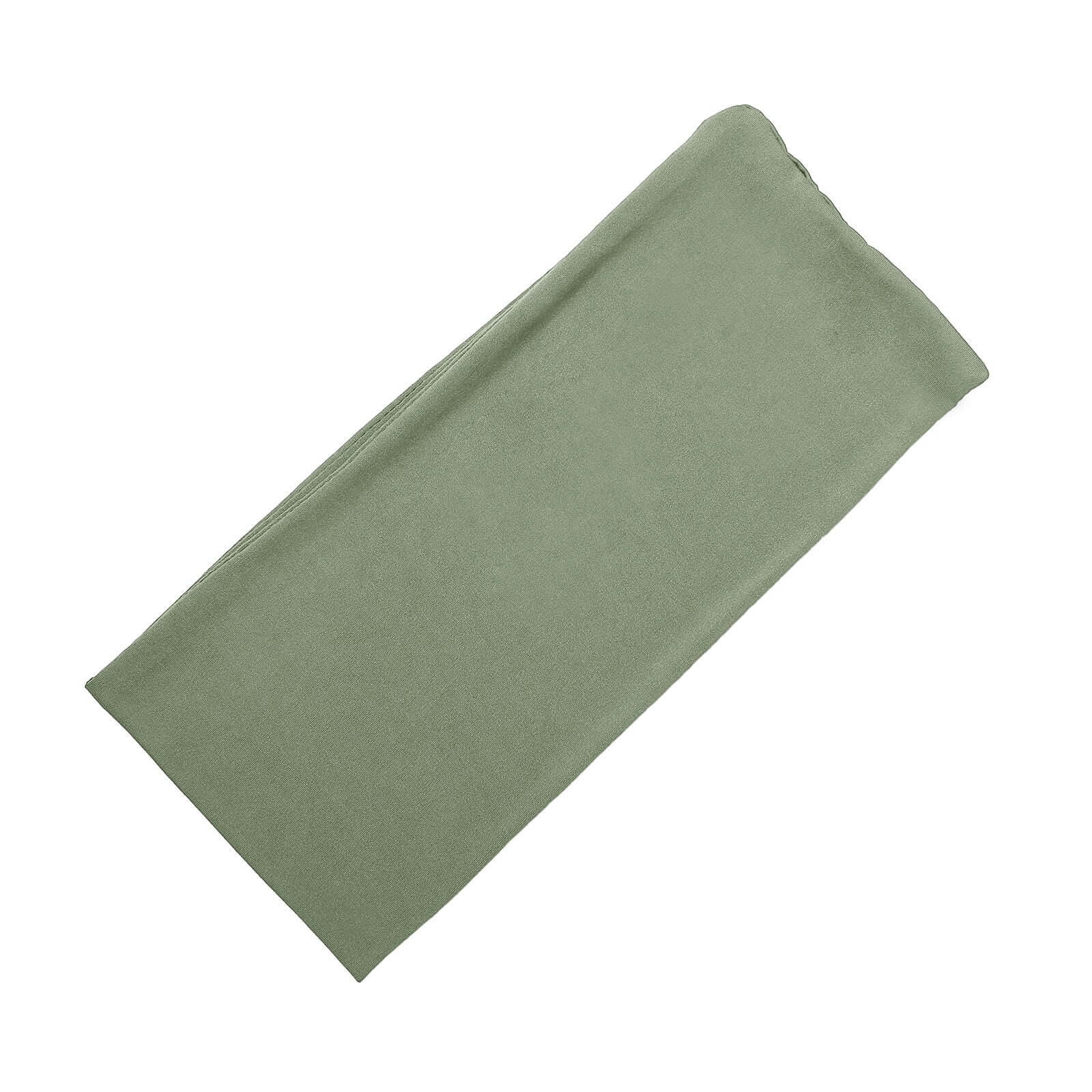 5-Pack Heavy Duty Stretch Spandex Chair Sashes in Dusty Sage Green - Ideal for Events