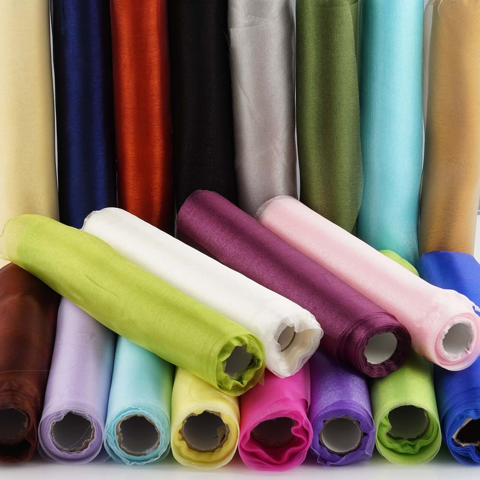 12-Foot Wide, 10-Yard Long White Sheer Chiffon Fabric Bolt for DIY Drapery