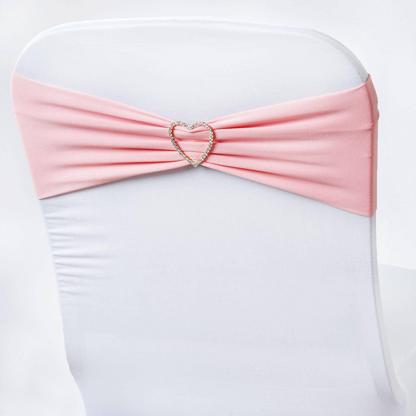 Hot Deal! 5-Pack Pink Stretch Spandex Chair Sashes, 5x12