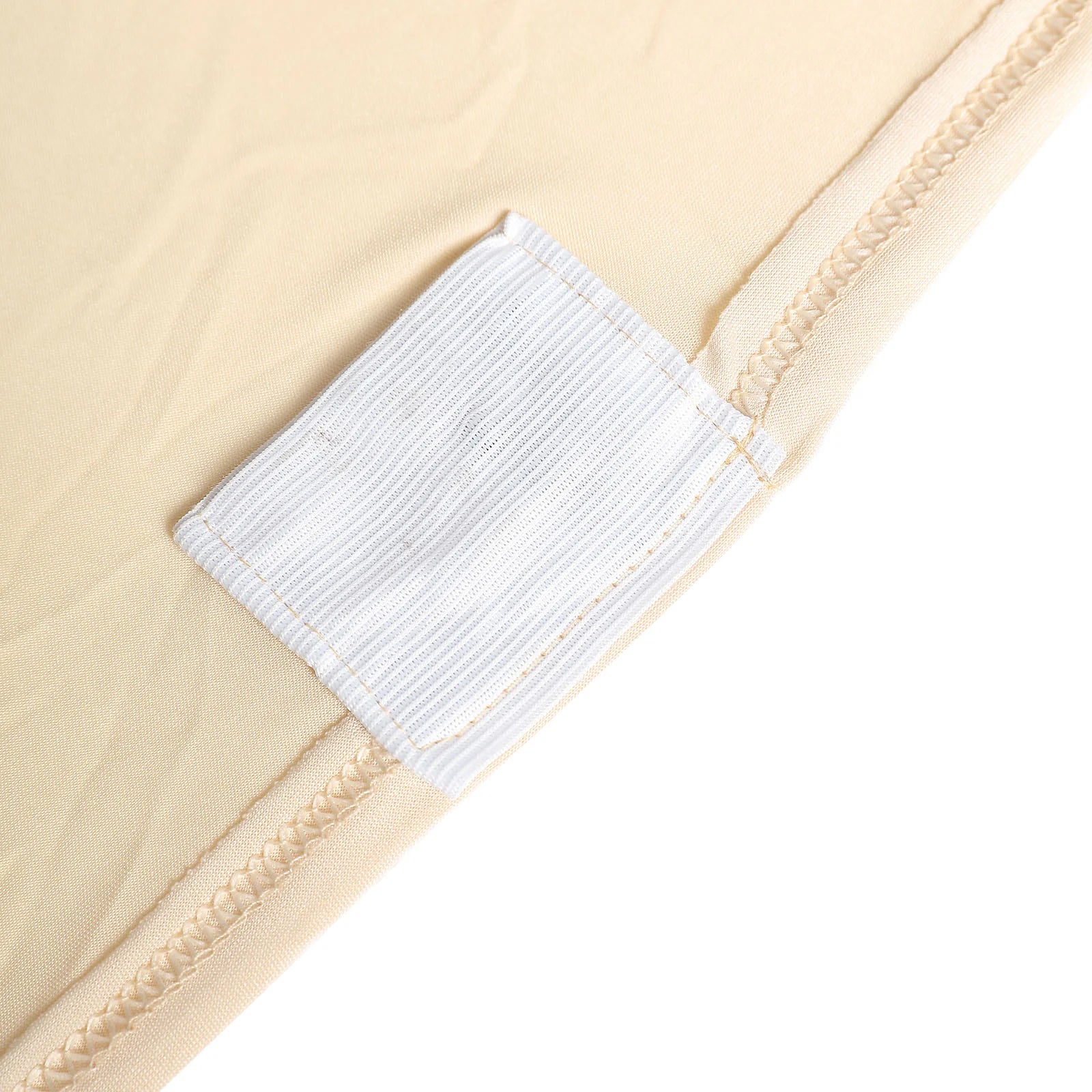 10-Pack Durable Beige Spandex Stretch Chair Covers for Folding Chairs - Great Deal!