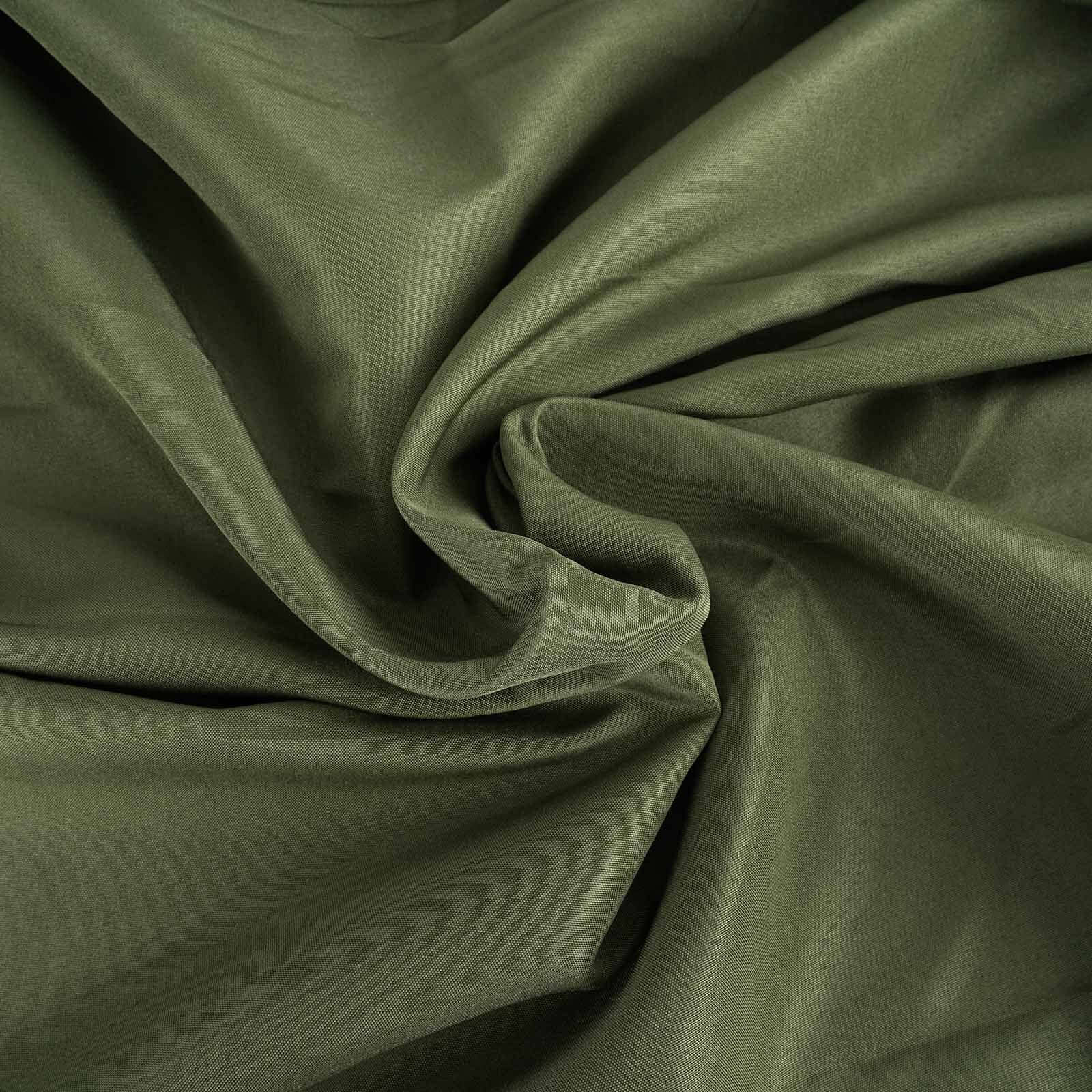 5-Piece Set of Olive Green Polyester Chair Sashes, 6x108 - Great Value!
