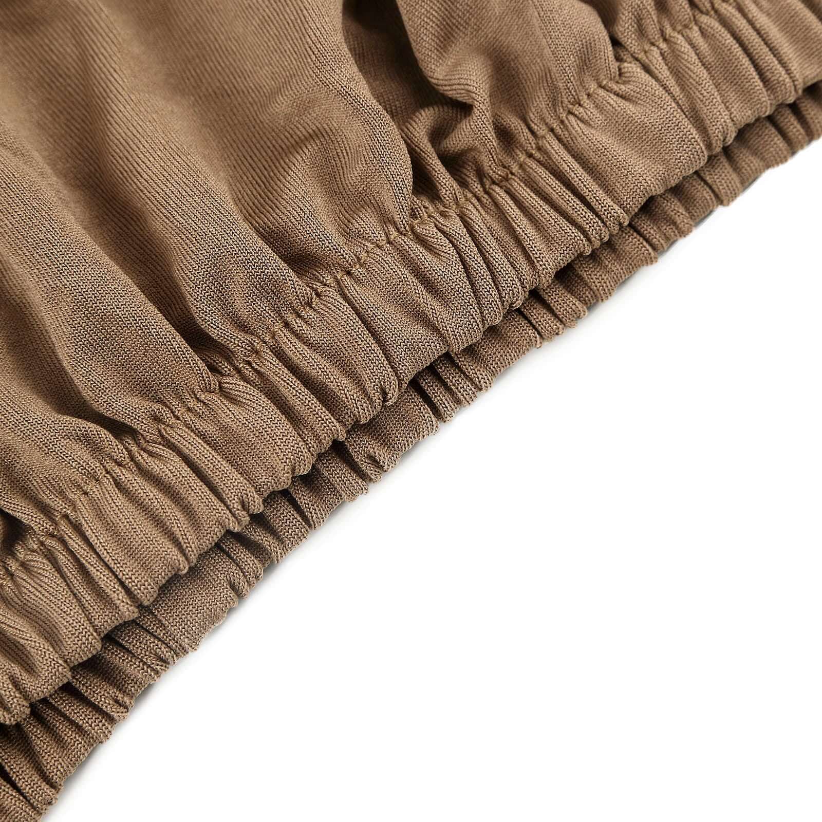 5-Piece Taupe Spandex Cylinder Pedestal Stand Covers - 160 GSM, Stretchable & Snug Fit