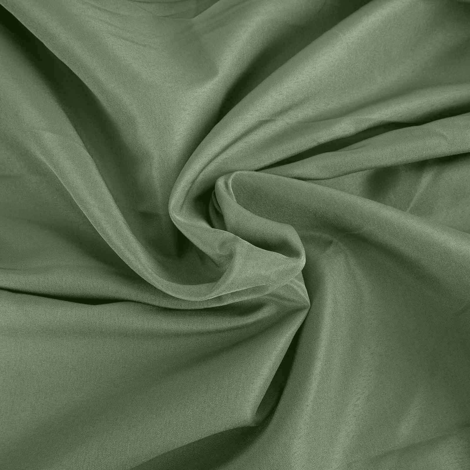Olive Green 108-Inch Round Polyester Tablecloth - Wrinkle-Free & Stain-Resistant, Ideal for Events