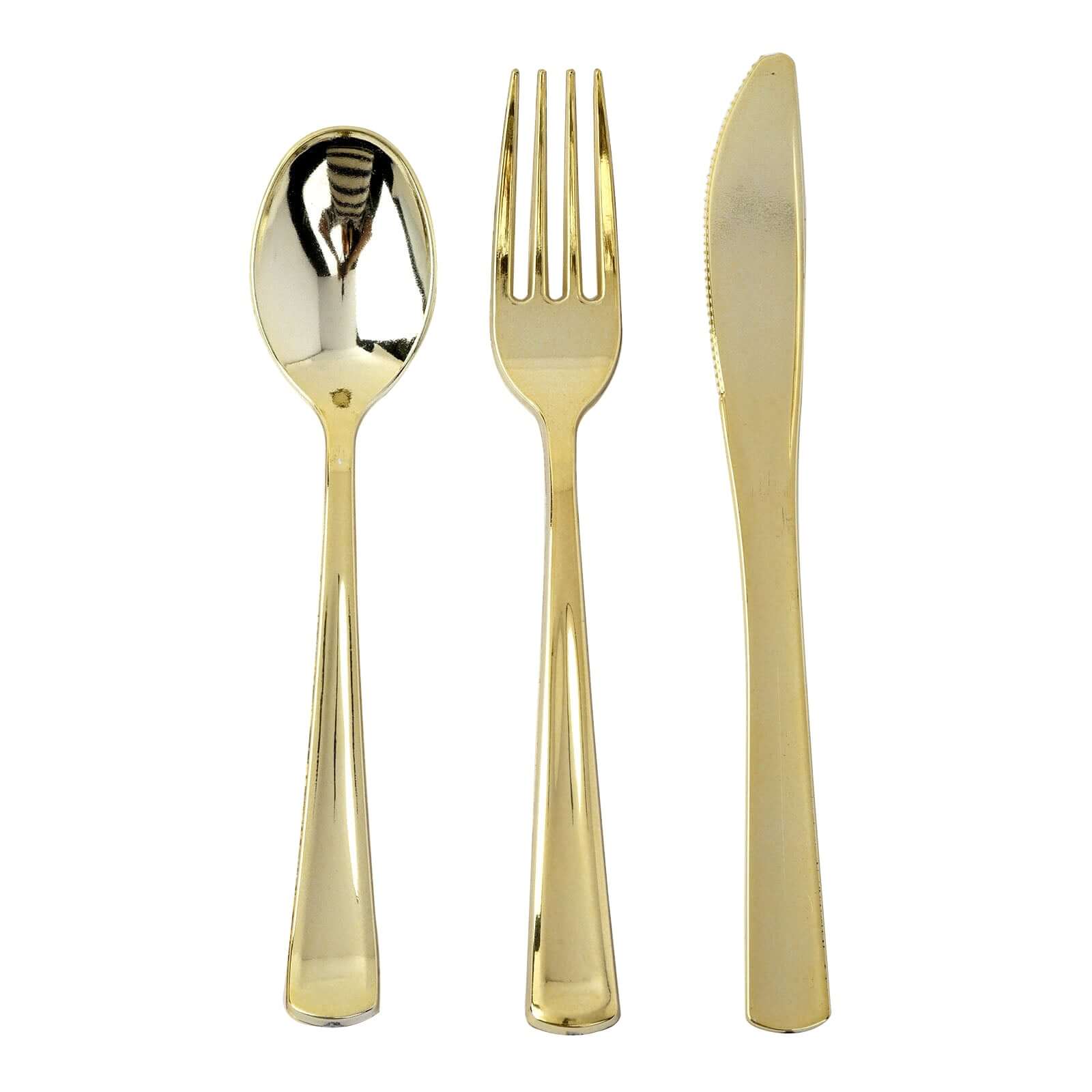 Premium 25-Pack Metallic Gold 7-Inch Plastic Spoons - Heavy Duty Disposable Cutlery for Special Occasions