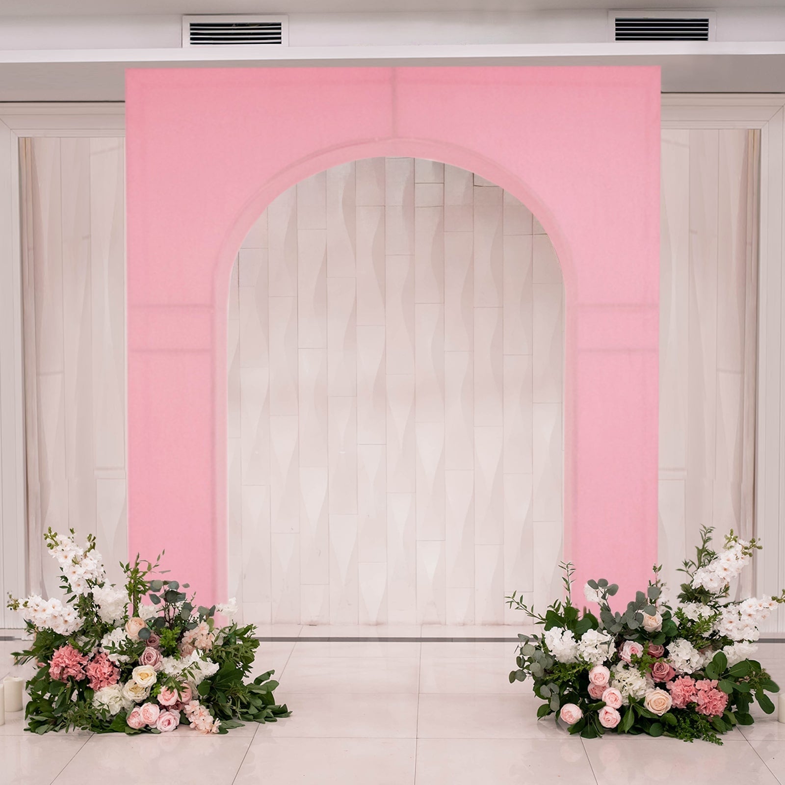 7ft Pink Stretch Spandex Cover for Wedding Arc de Triomphe Backdrop Stand