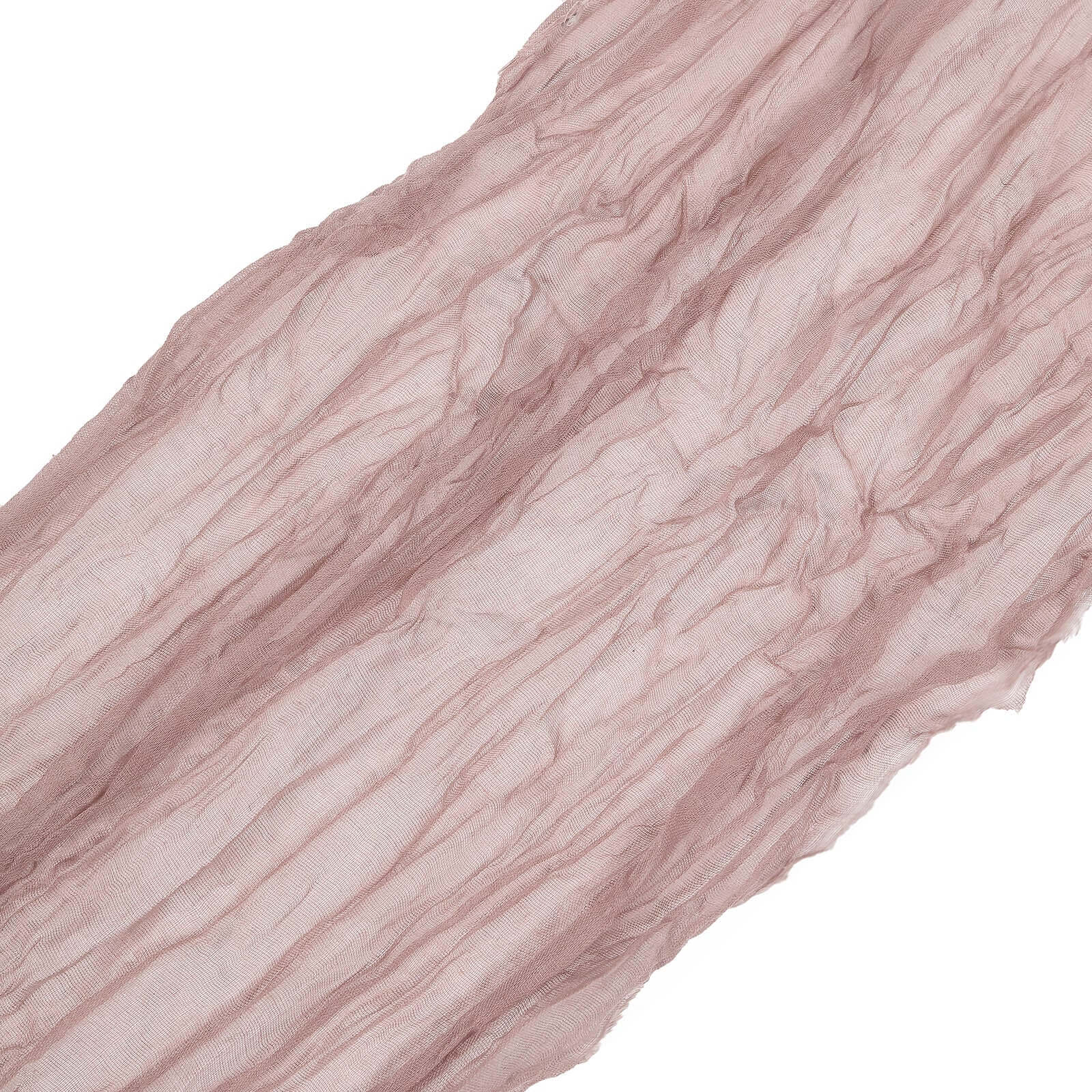 5-Pack Dusty Rose Cheesecloth Chair Sashes - Ideal for Weddings & Gatherings