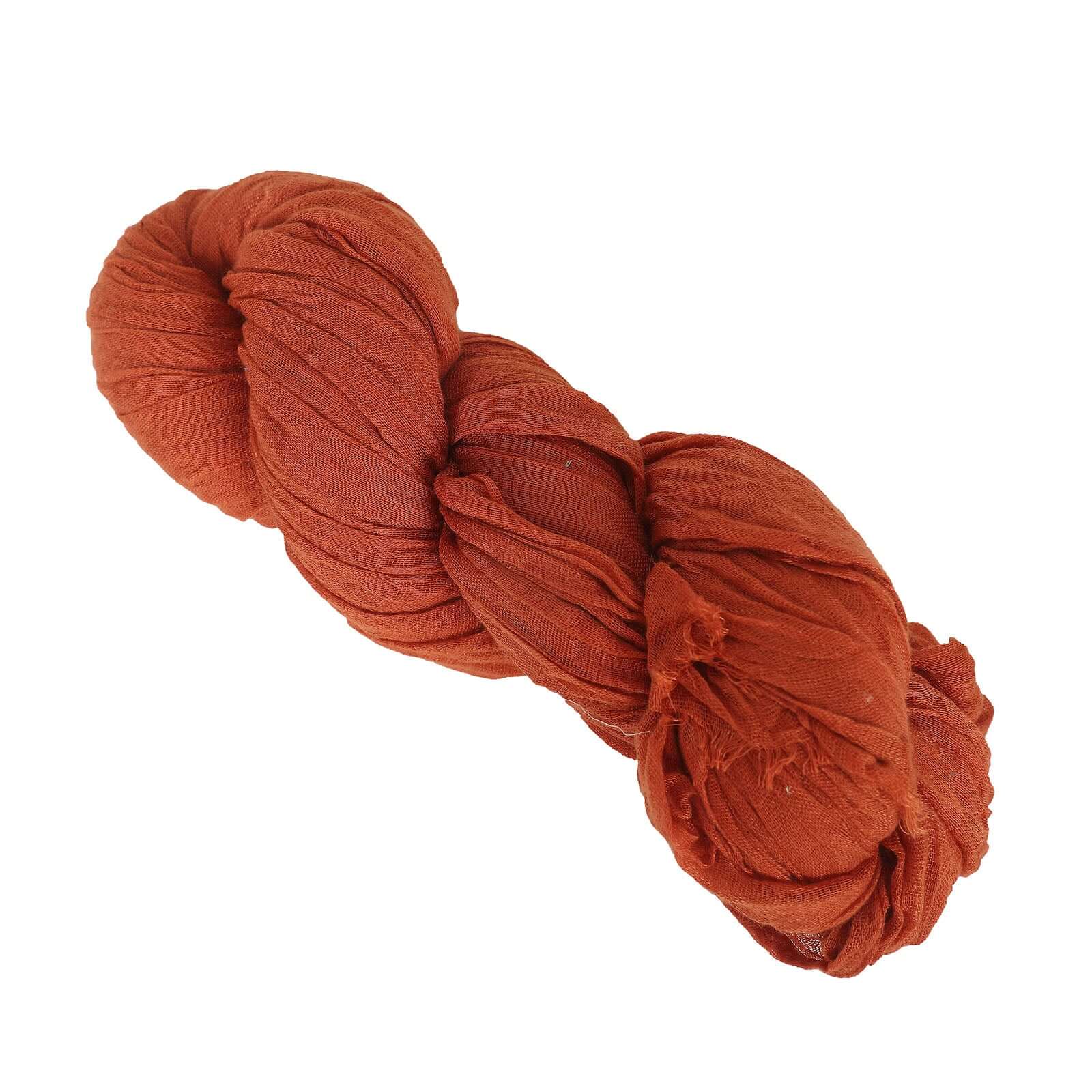 10ft Rustic Boho Terracotta (Rust) Gauze Cheesecloth Table Runner