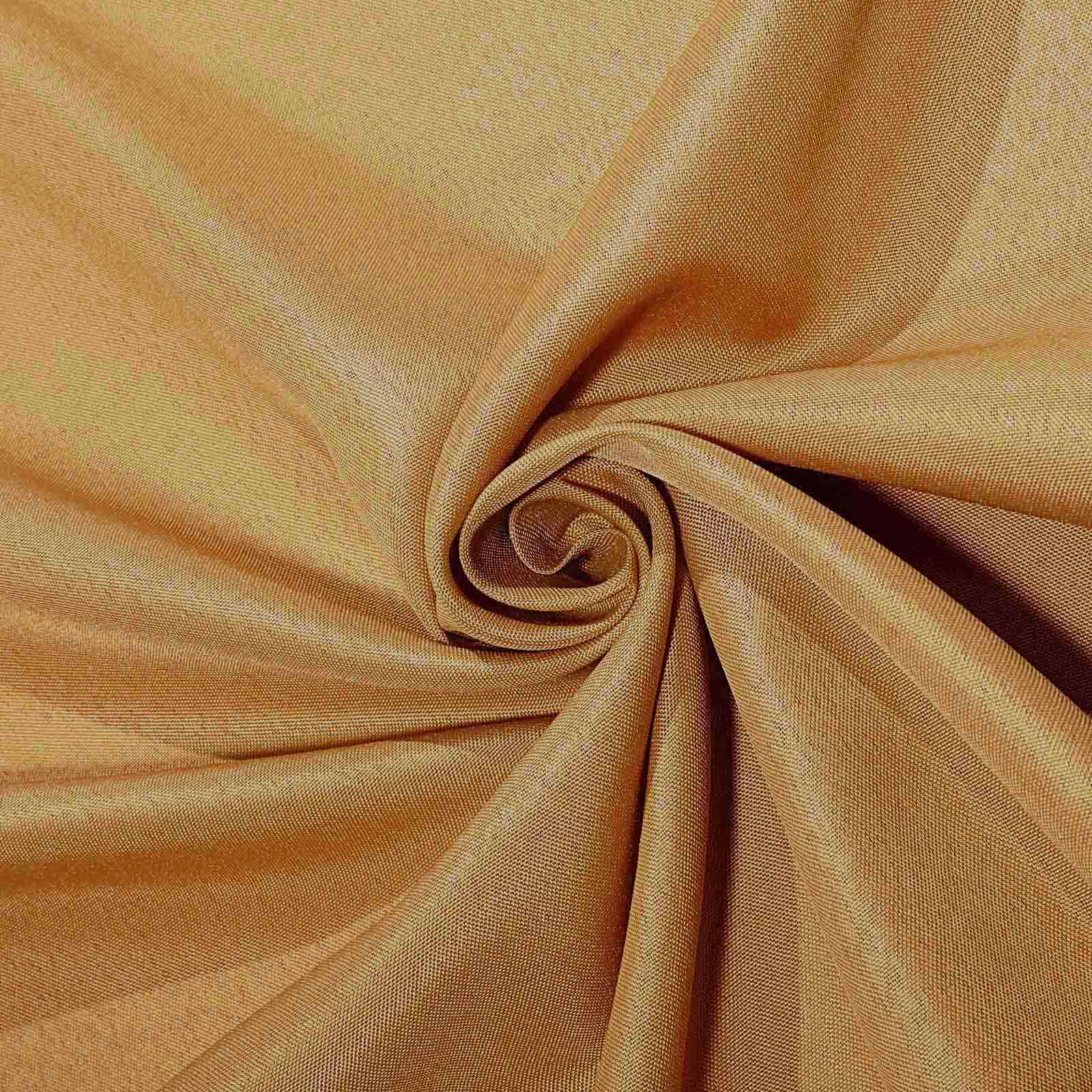 Durable Gold 70x70 Polyester Square Tablecloth - Wrinkle-Free
