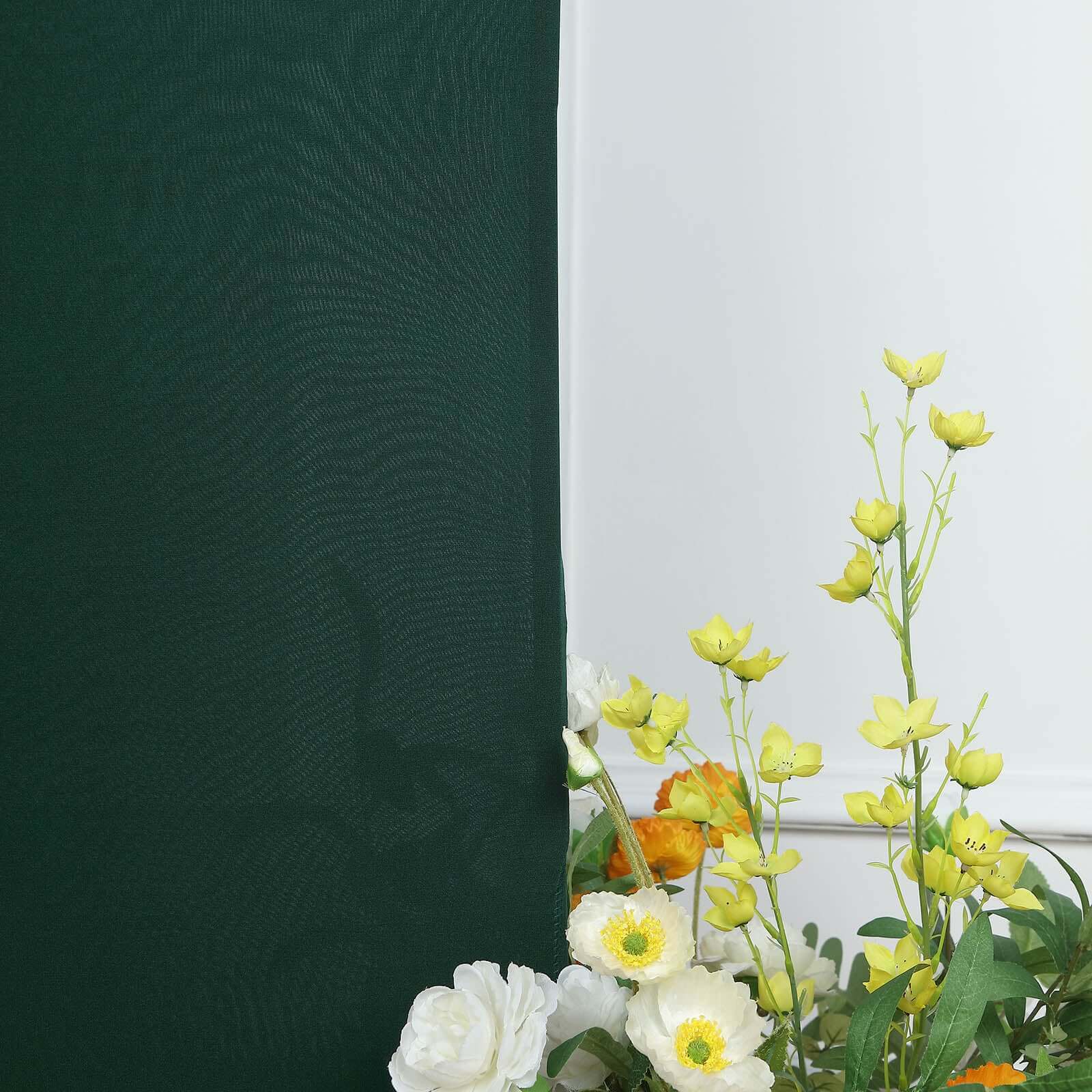 7ft Double - sided Matte Hunter Emerald Green Spandex Fitted Cover for Round Top Wedding Arch
