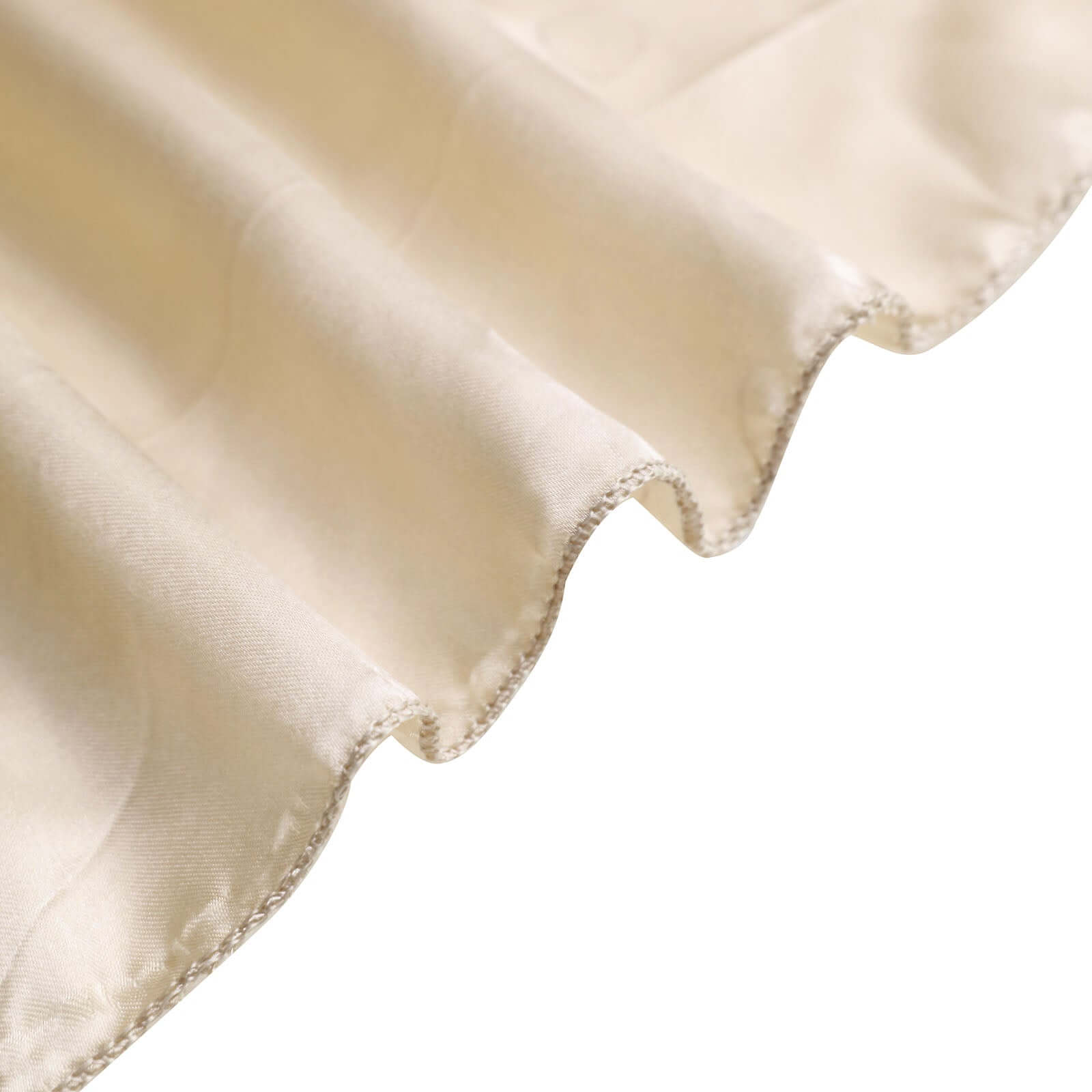 Durable Beige Satin Self-Tie Chair Covers - Universal Design for Folding, Dining & Banquet Chairs