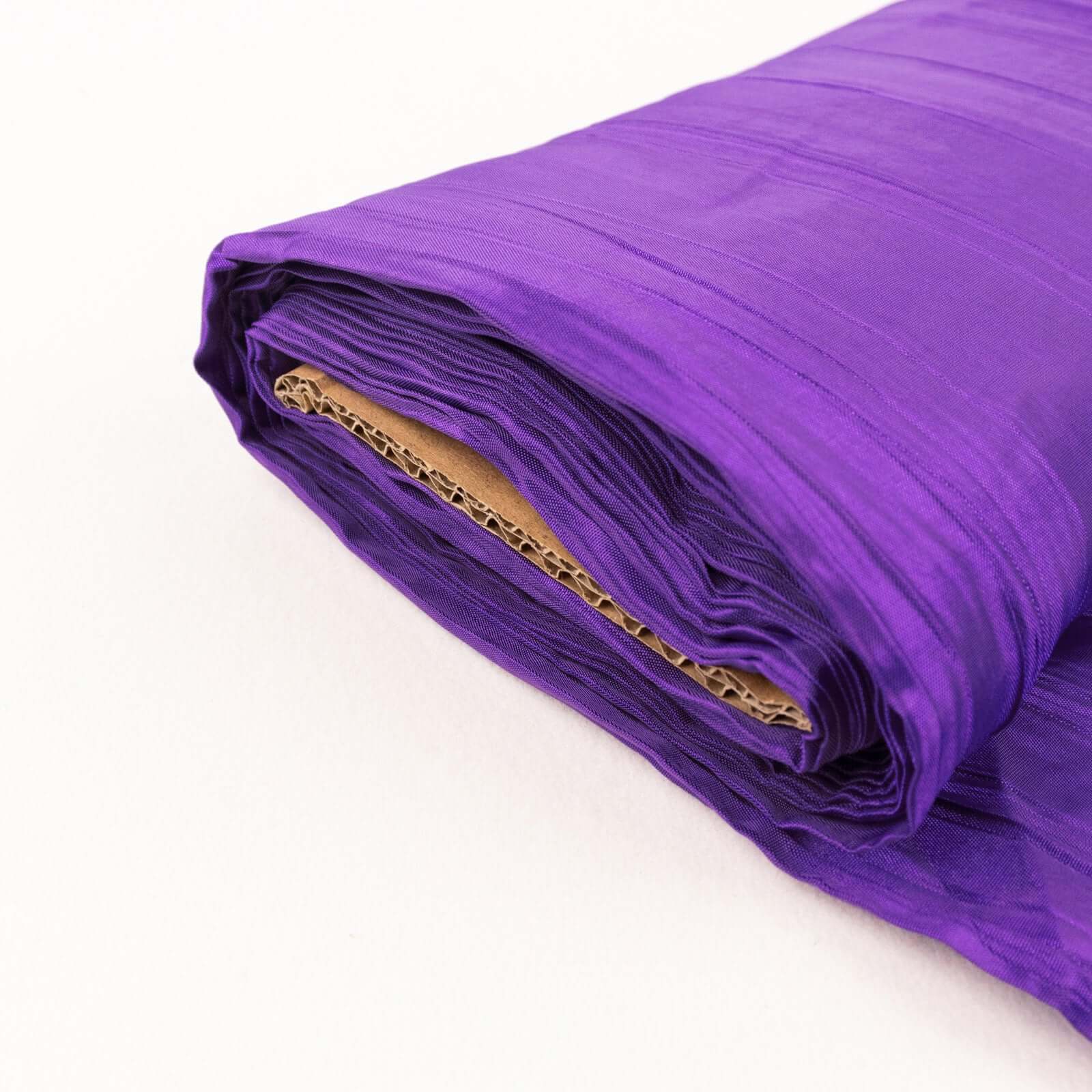 Hot Deal! 54-Inch Wide, 10-Yard Purple Accordion Crinkle Taffeta Fabric Bolt for Decor