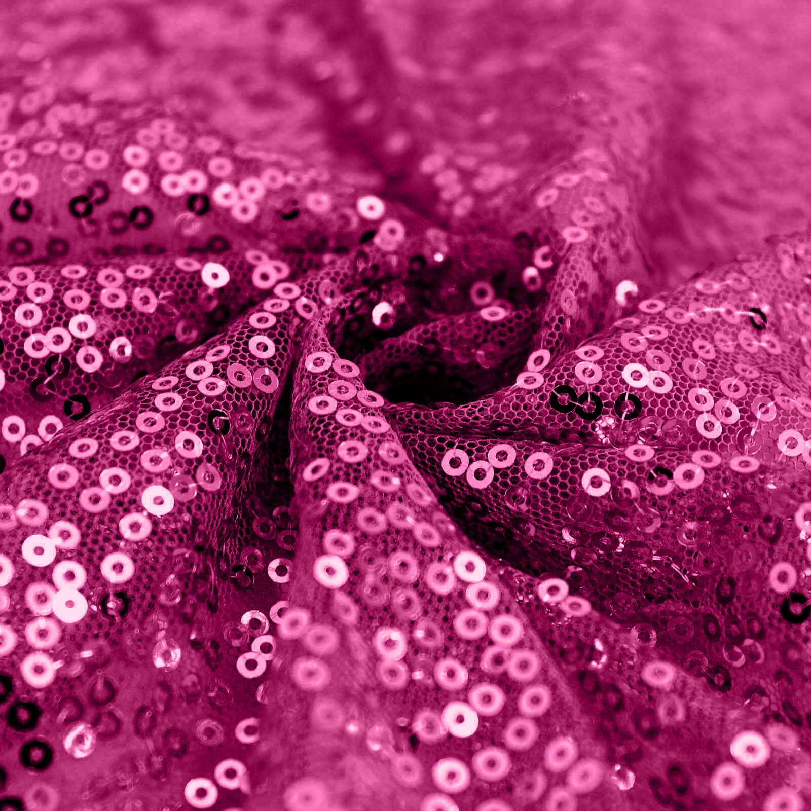 Hot Deal! Fuchsia Seamless Glittering 120' Round Sequin Tablecloth