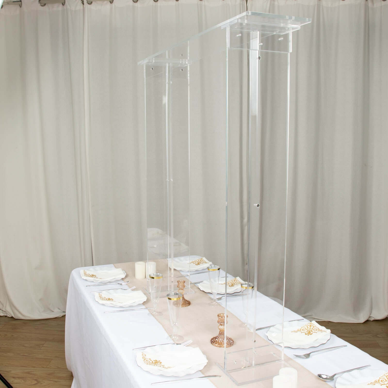Hot Sale! Clear Acrylic Rectangular Flower Stand - Ideal Decorative Table Centerpiece for Events