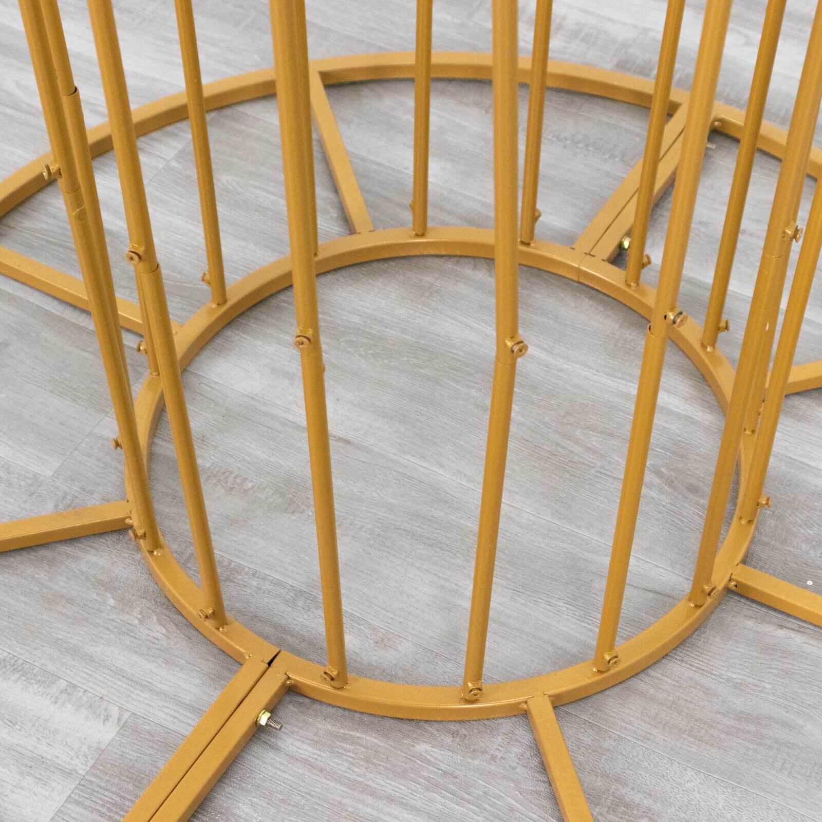 6.5ft Gold Blossom-Style Metal Floor Standing Wedding Floral Display Stand