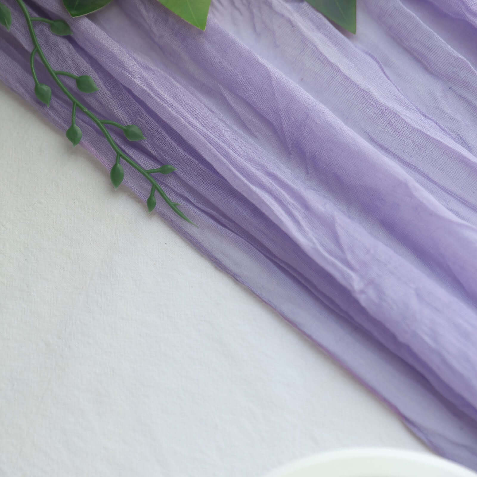 10ft Lavender Lilac Gauze Cheesecloth Table Runner - Rustic Boho Style, Perfect for Events