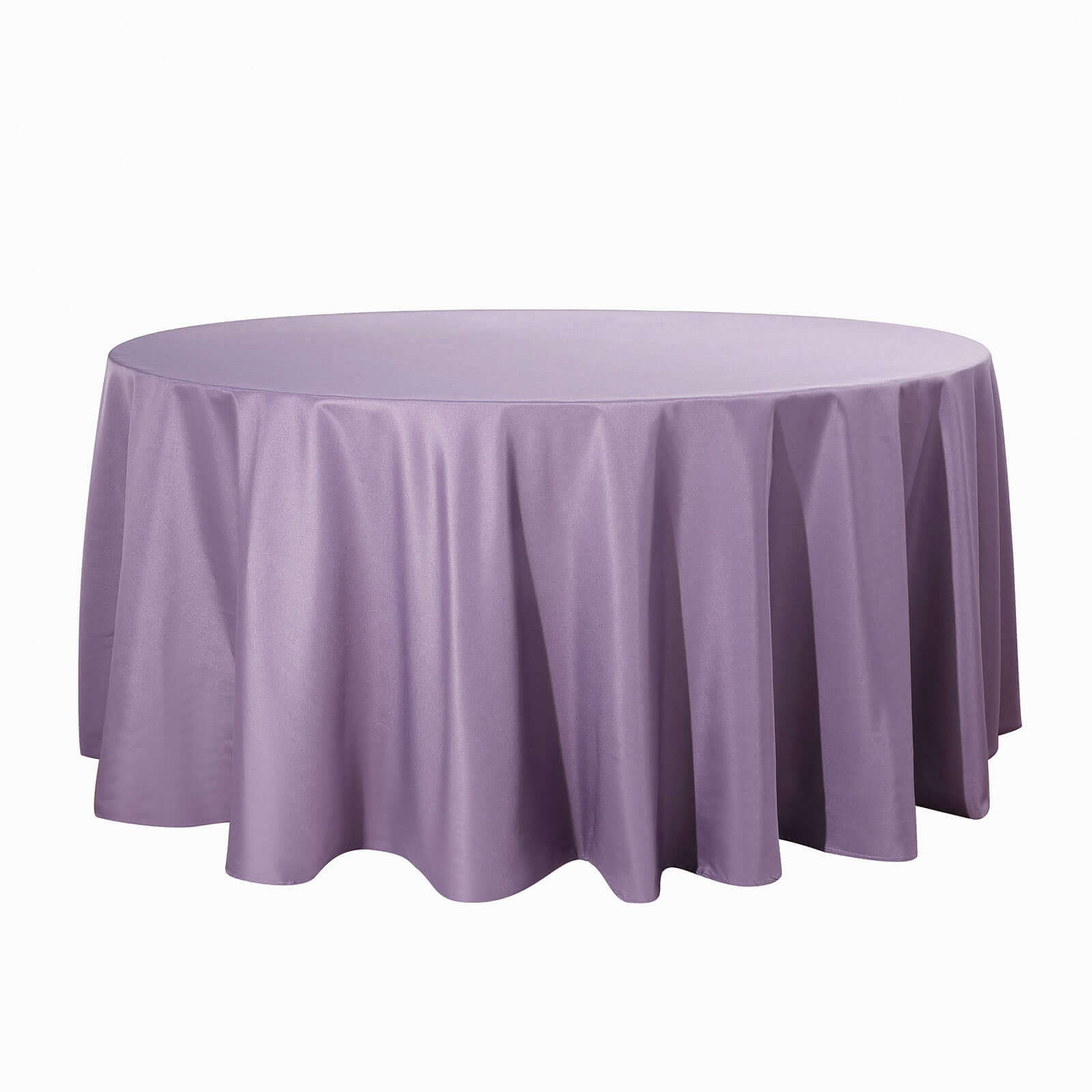 Seamless 132-Inch Round Violet Amethyst Polyester Tablecloth - Chic Table Cover