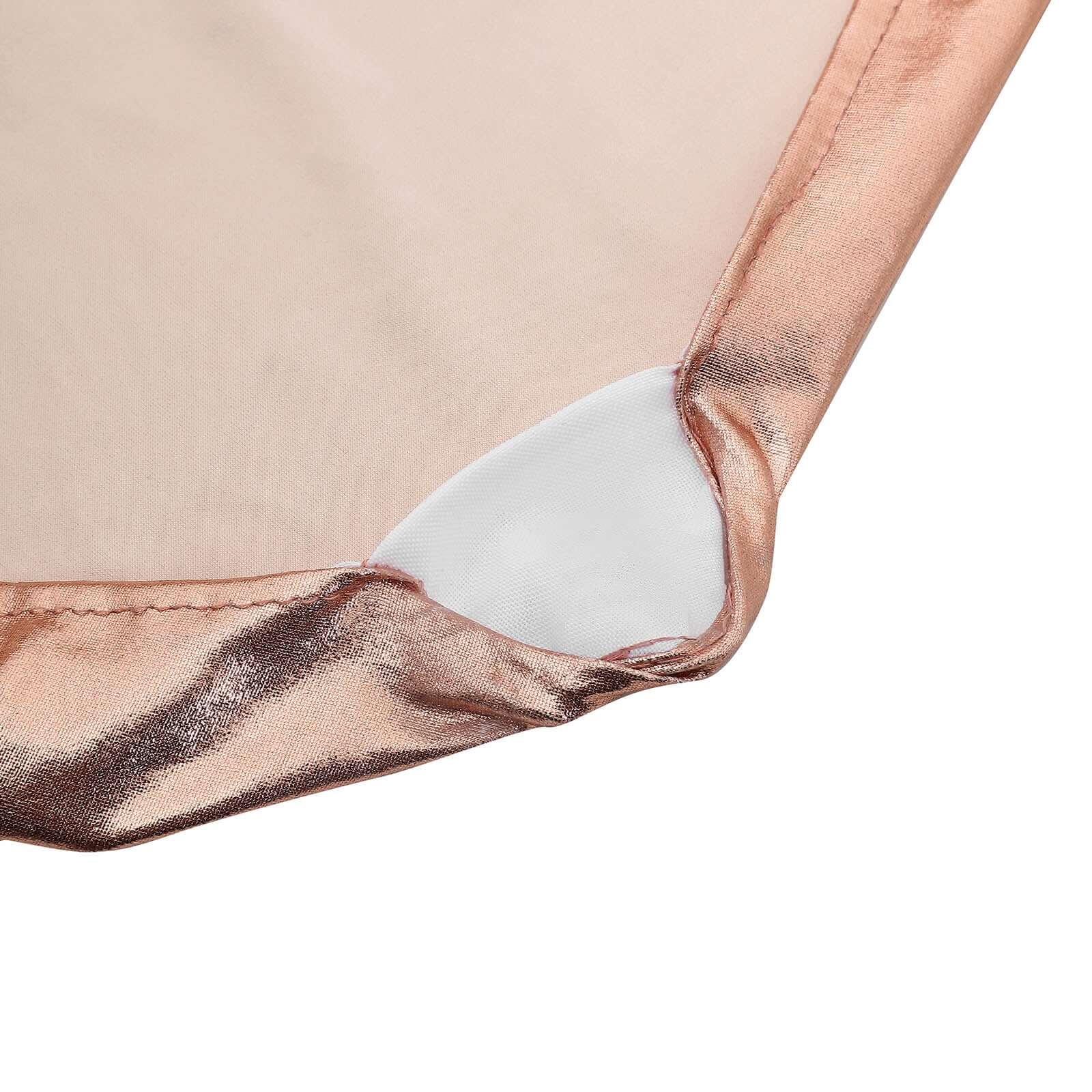 Metallic Rose Gold Glittering Spandex Fitted Slipcover for Banquet Chairs