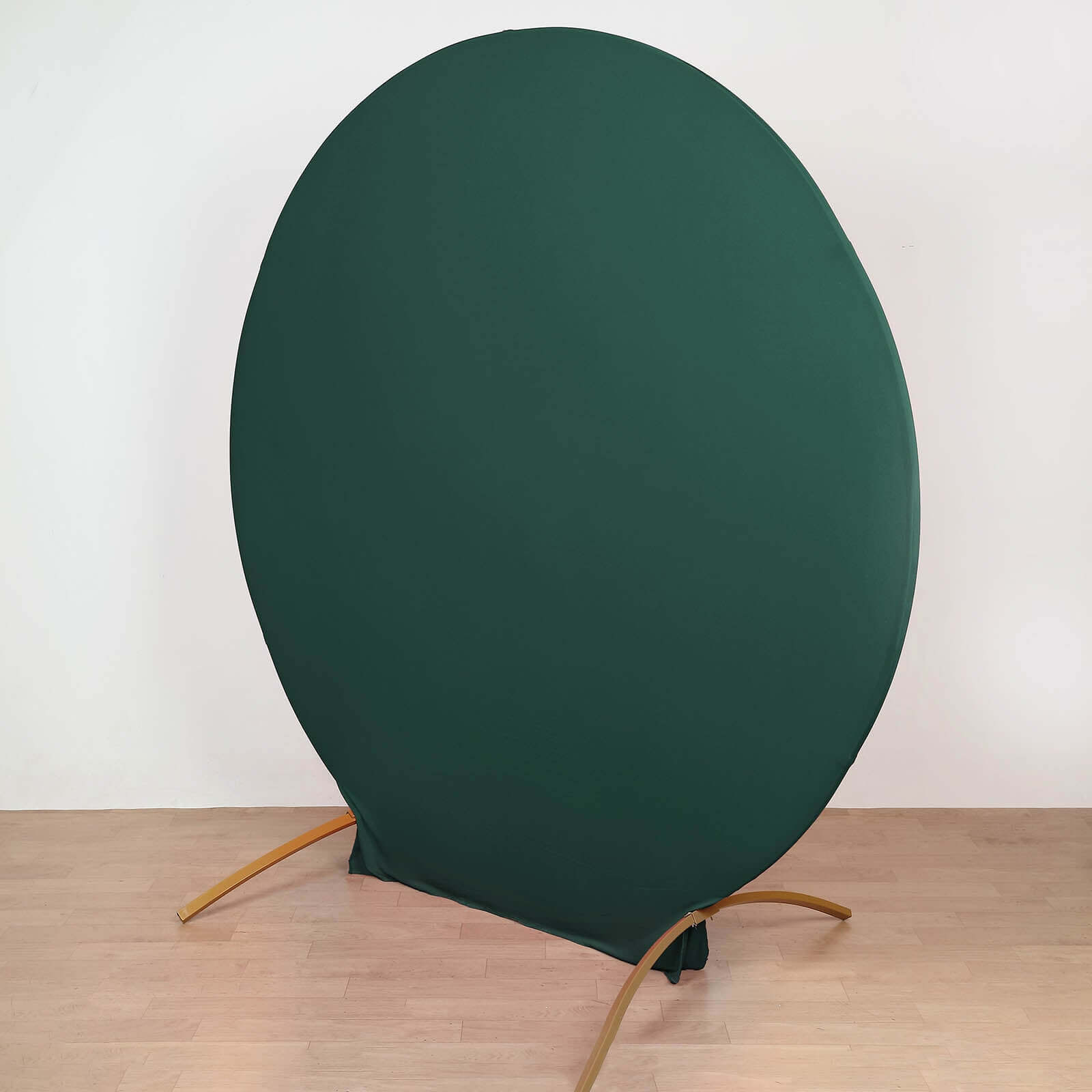 Get This 7.5ft Double - Sided Matte Hunter Emerald Green Spandex Round Party Backdrop Cover Now
