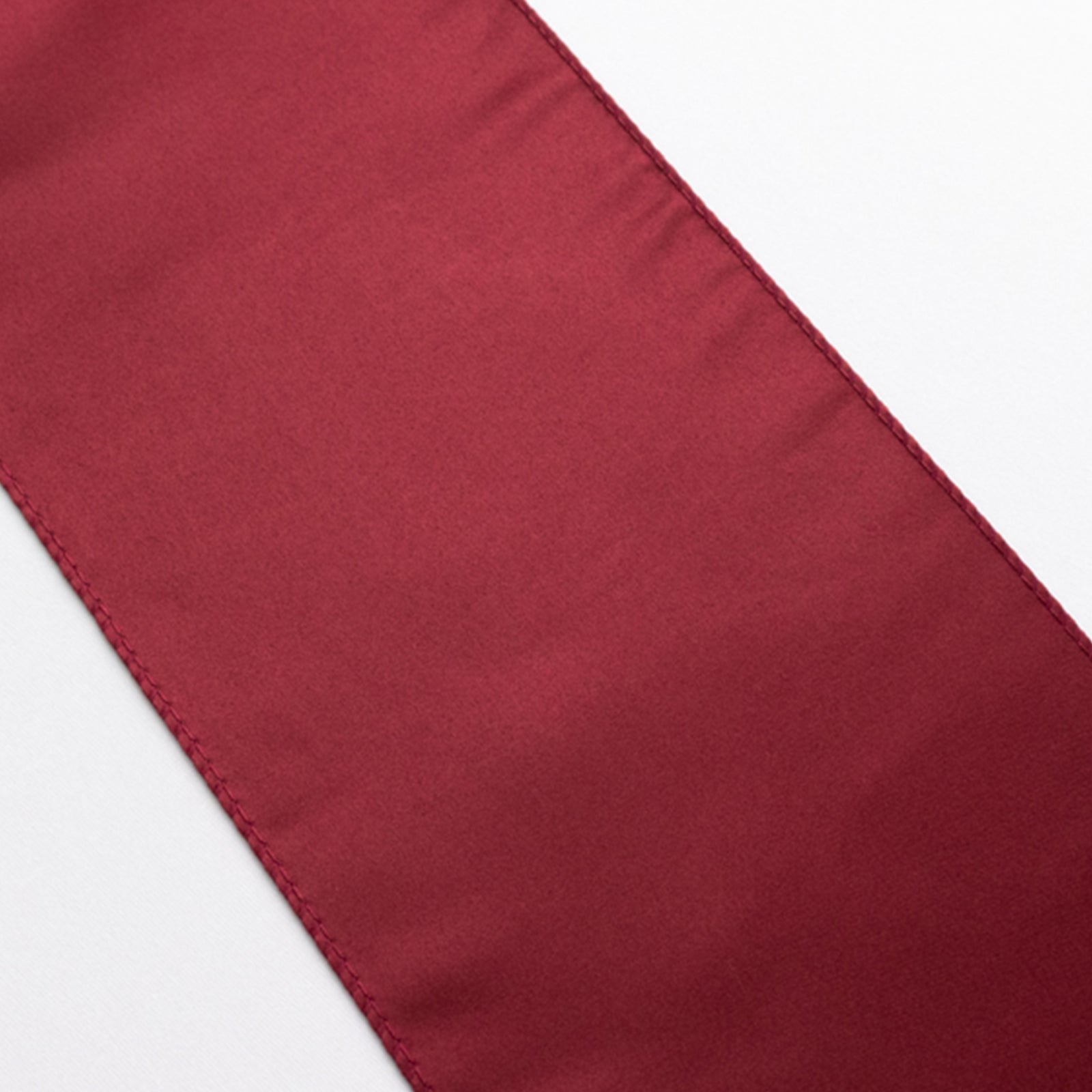 Set of 5 Lamour Satin Burgundy Chair Sashes, 6x106 - Elegant Reusable Decor