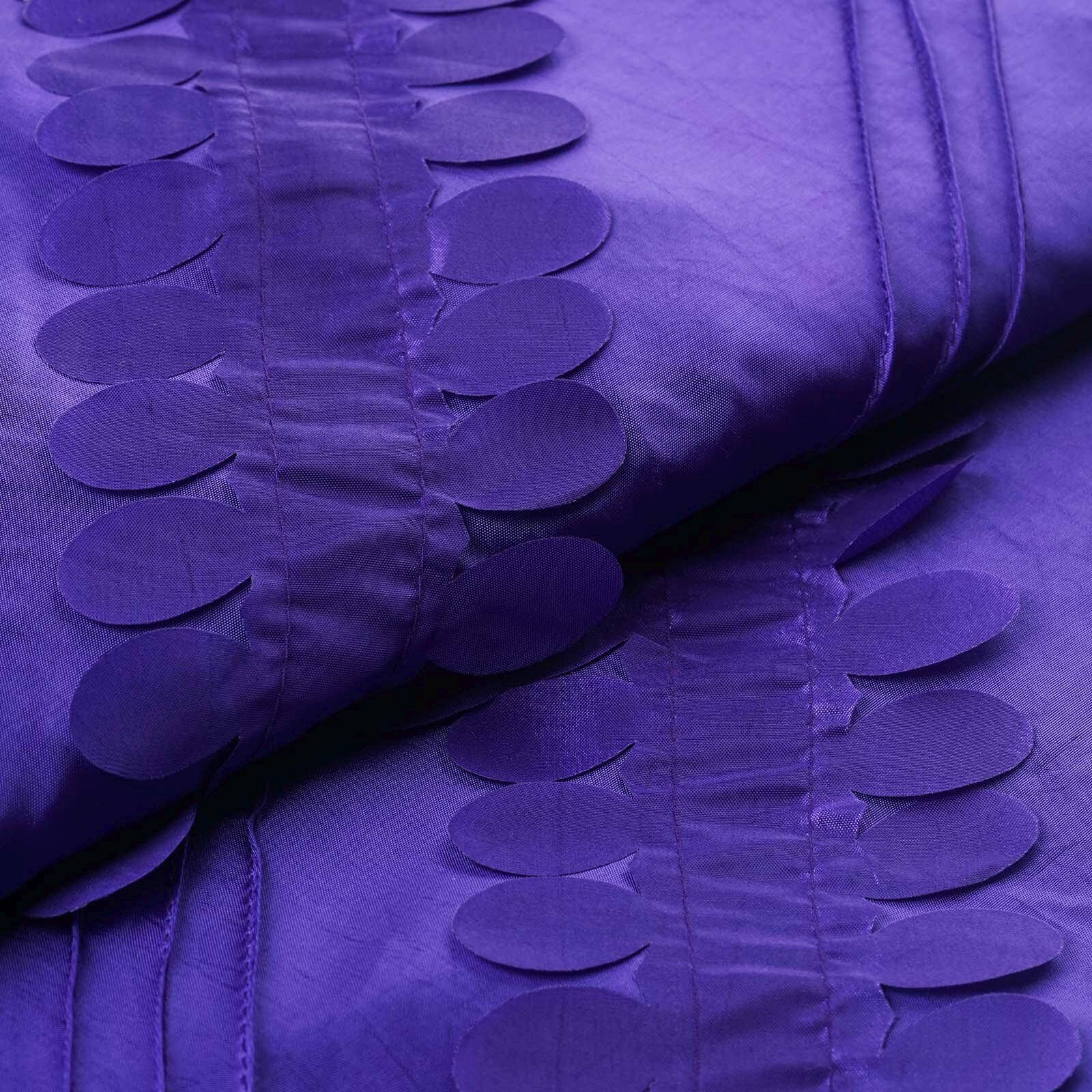 54-Inch Wide, 5-Yard Purple Leaf Taffeta Fabric Bolt for DIY Crafts