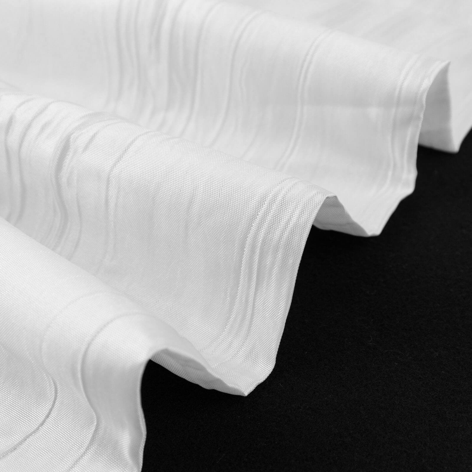 Hot Deal! 54"x10 Yards White Accordion Crinkle Taffeta Fabric Bolt