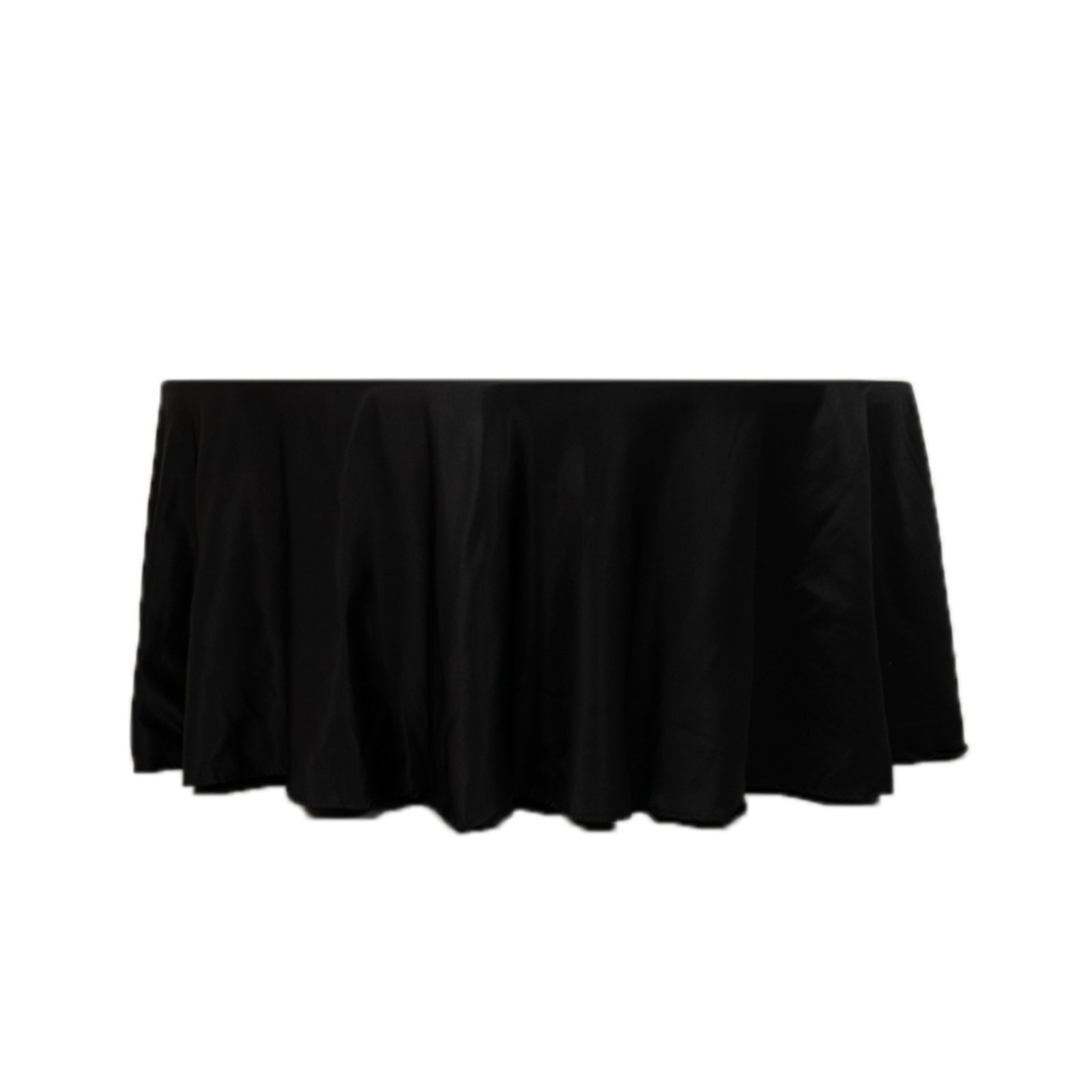Exclusive Black Lamour Satin 120-Inch Round Tablecloth for Upscale Gatherings