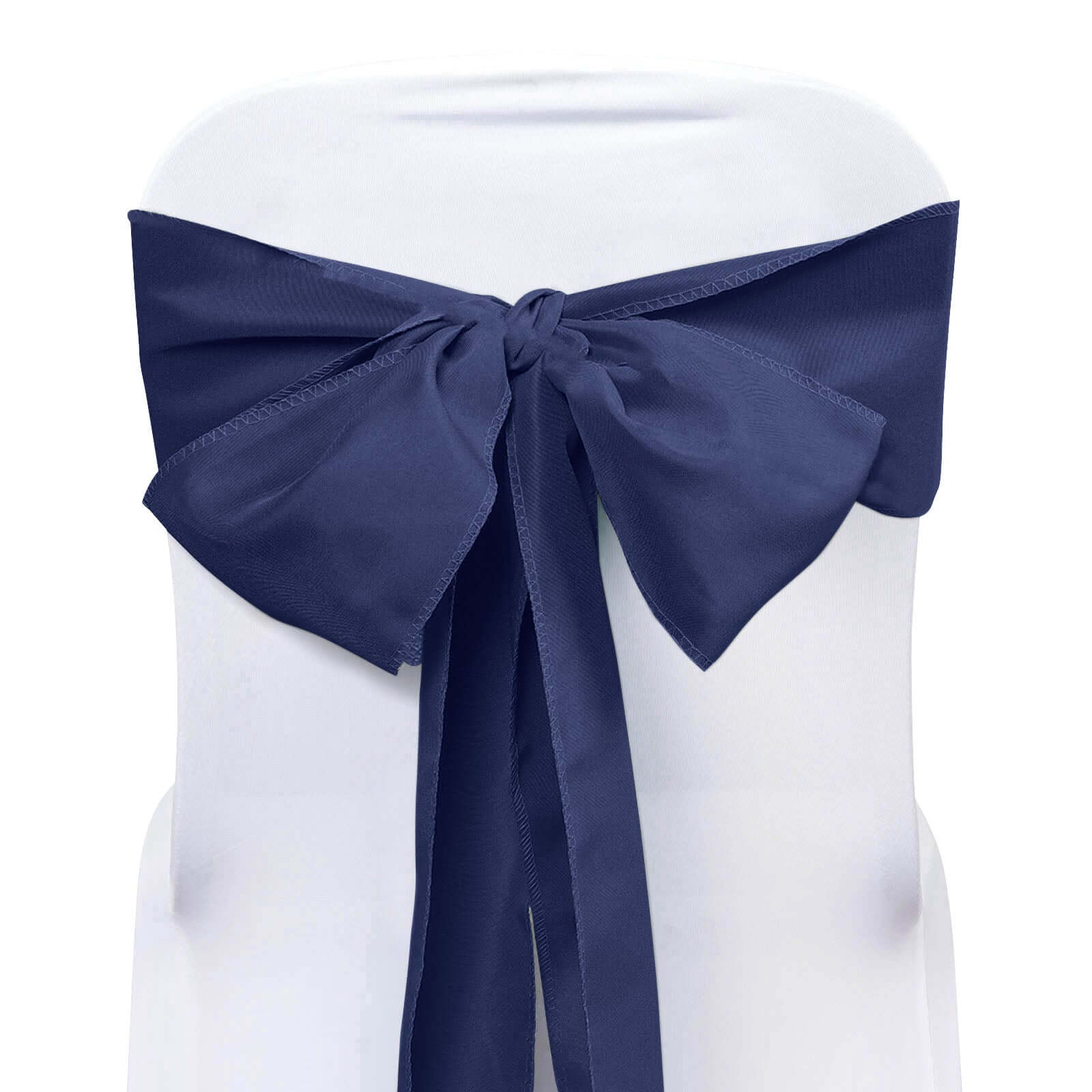 Navy Blue Polyester Chair Sashes - 5 Pack, 6x108 Inches