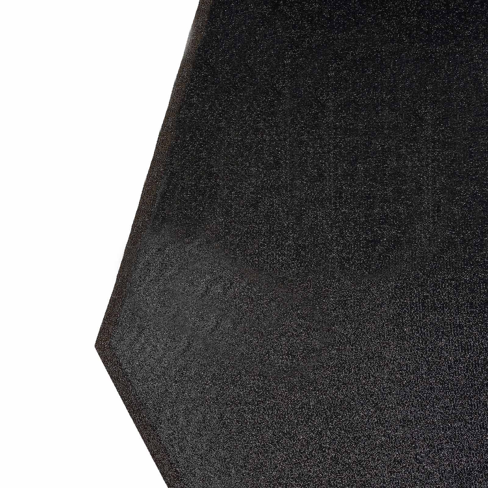 8ft x 7ft Double-Sided Black Metallic Shimmer Tinsel Spandex Hexagon Wedding Arbor Backdrop