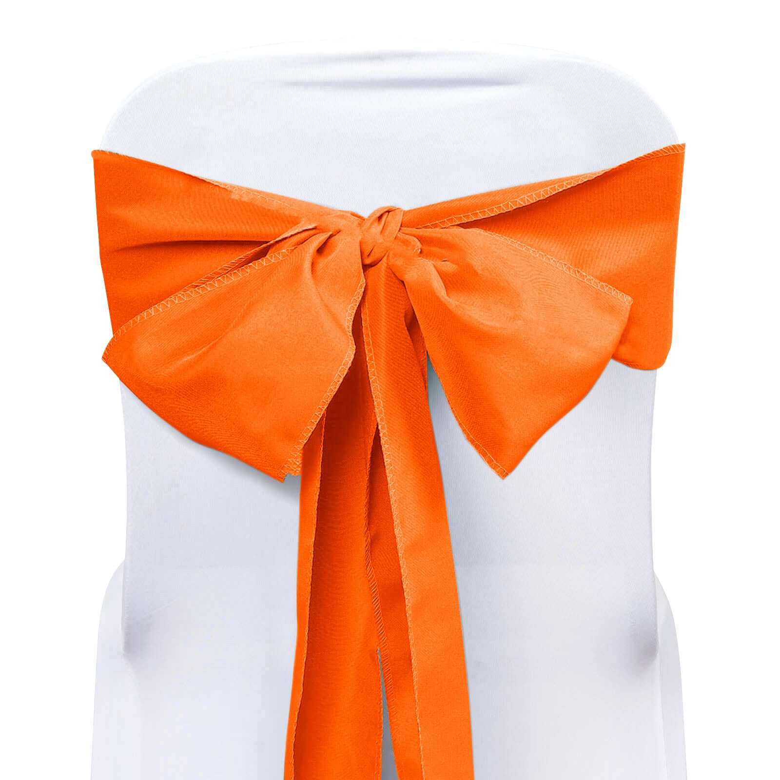 Hot Deal! 5-Pack Orange Polyester Chair Sashes 6x108