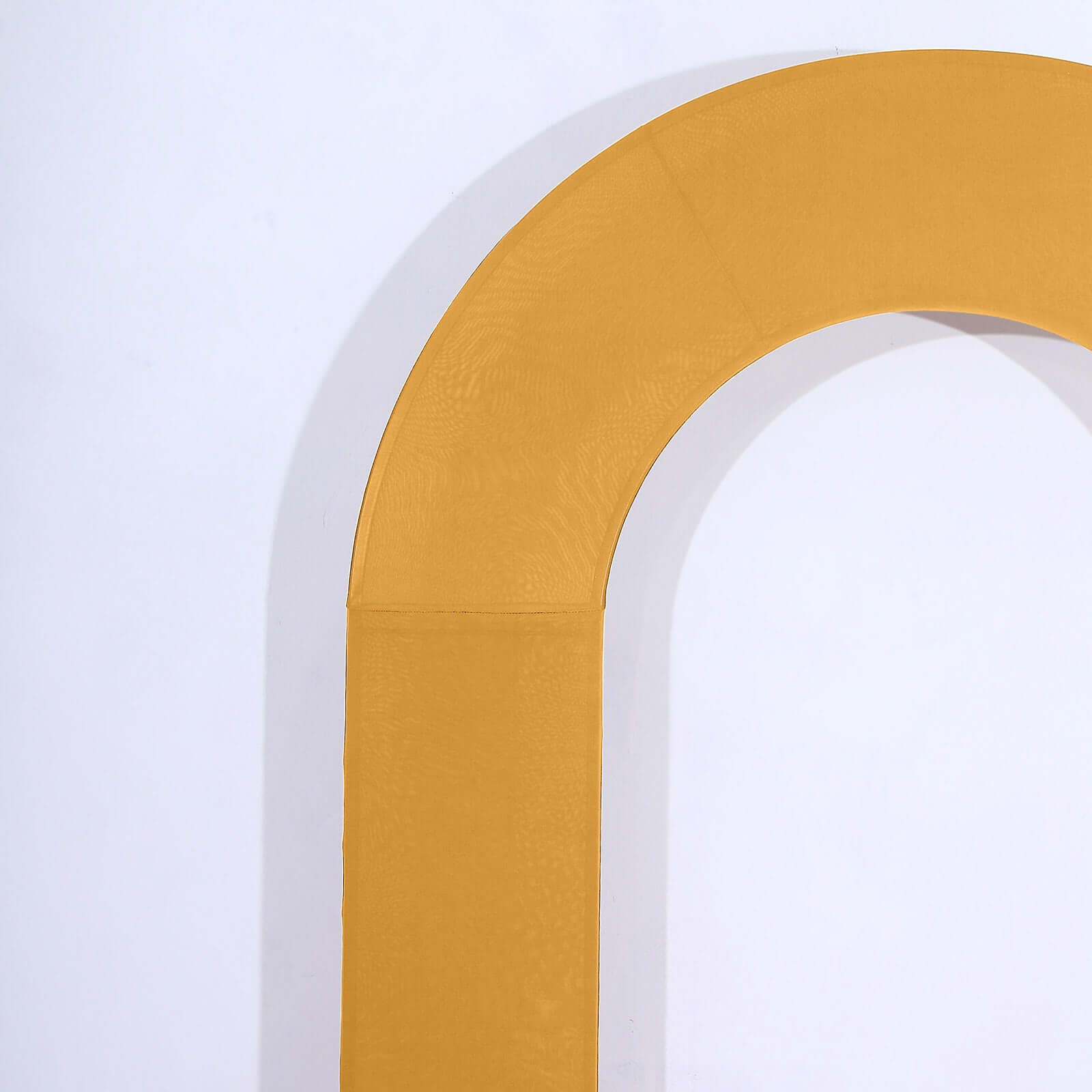 Hot Sale! 8ft Gold Spandex U-Shaped Double-Sided Fitted Wedding Arch Cover