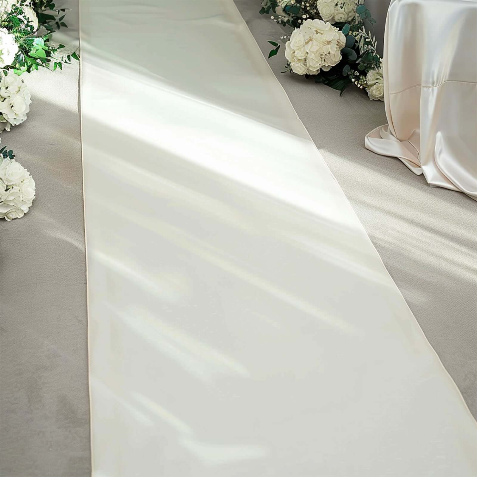 Hot Deal! 40x100ft Ivory PVC Aisle Runner for Weddings & Events