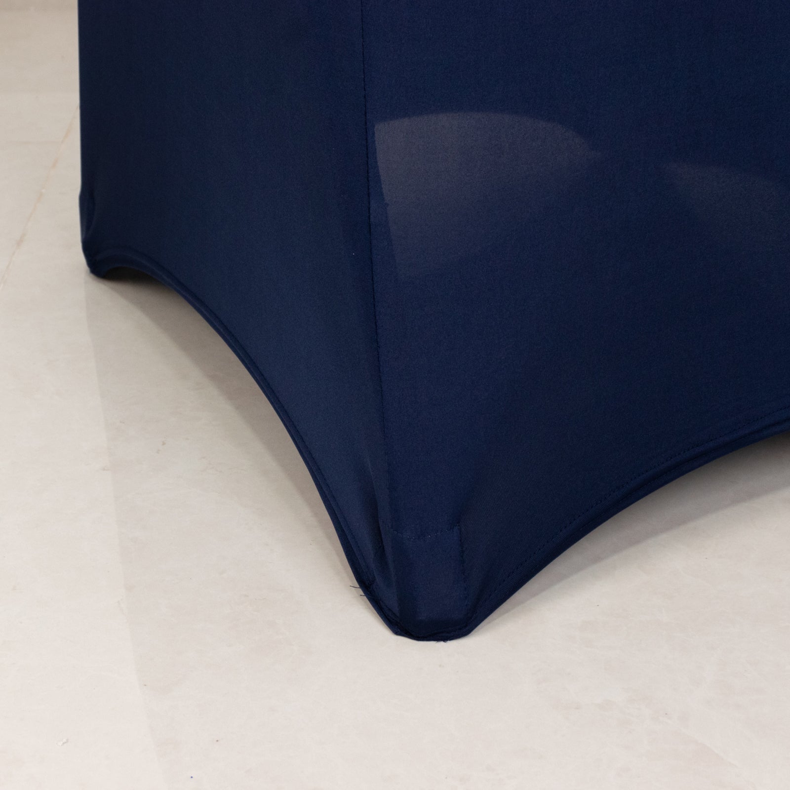Hot Deal! Navy Blue Premium 220GSM Spandex Stretch Chair Cover with Foot Pockets for Banquet Chairs