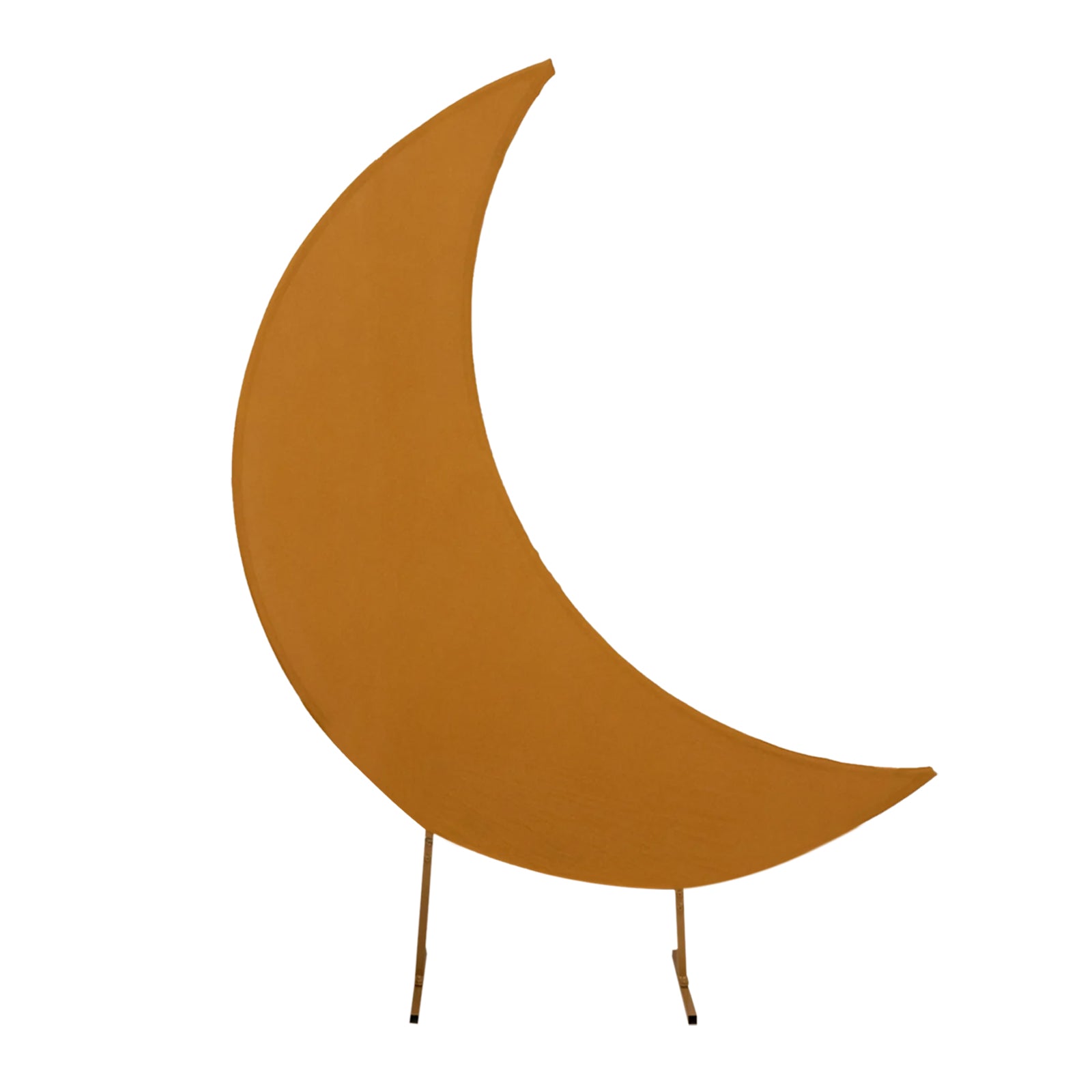 Custom-Fit 6.5ft Gold Spandex Crescent Moon Backdrop Cover for Wedding Arch