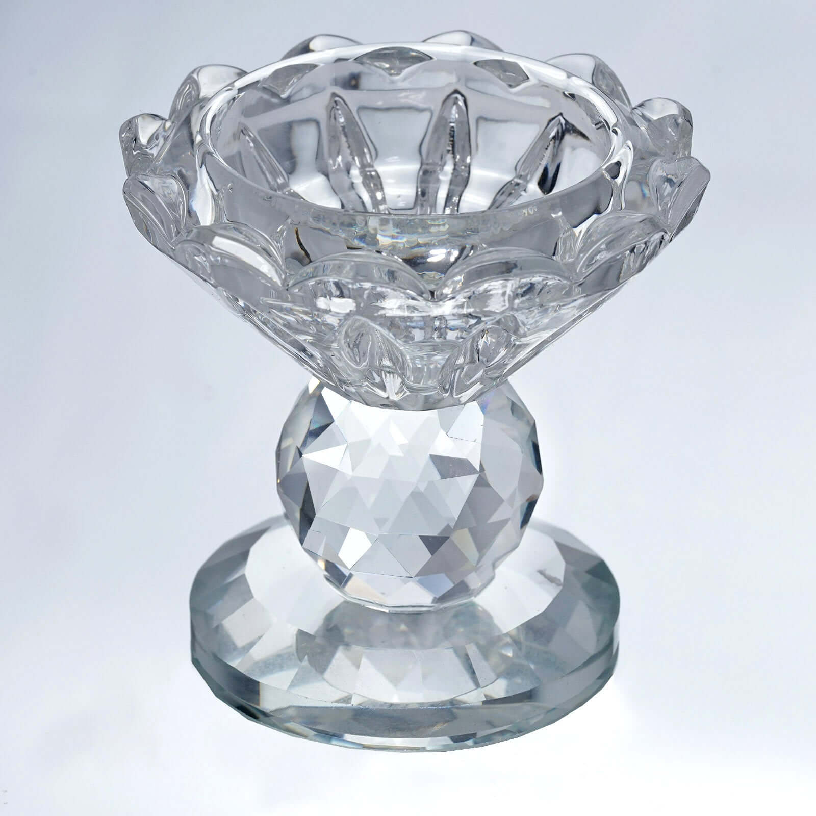 Gemcut Crystal Glass Prism Votive Candle Holder - Ideal for Decor! 2.5" Tall