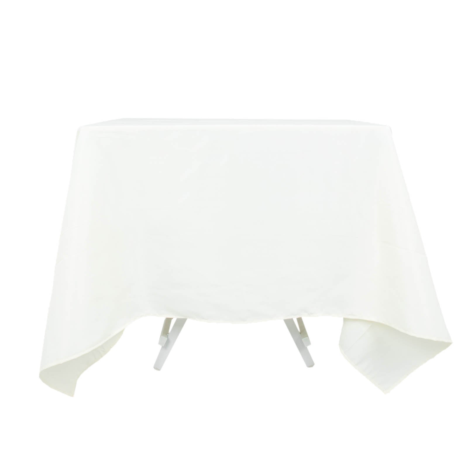 Ivory 70x70 Premium Polyester Wrinkle-Resistant Tablecloth 220GSM - Ideal for Events