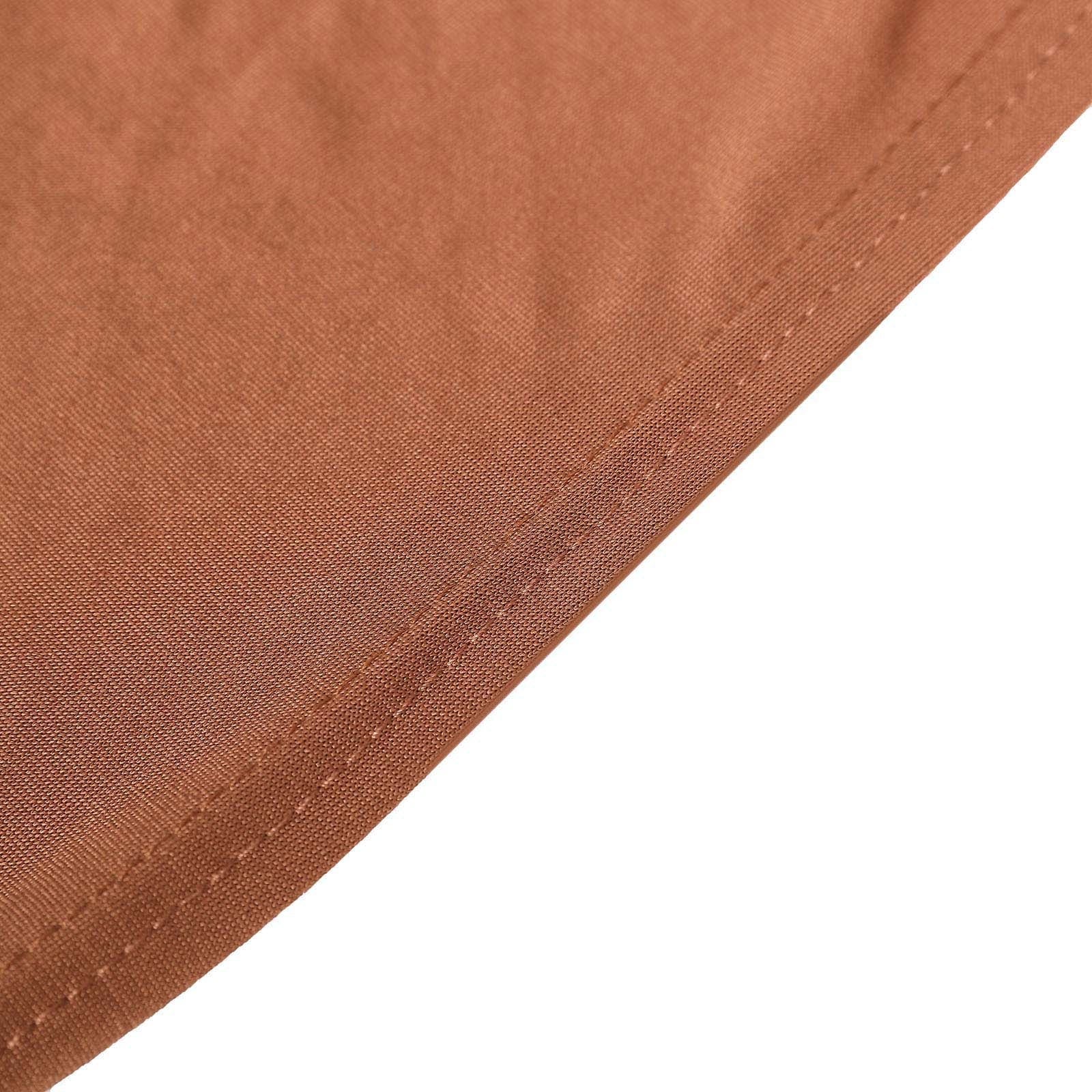 10-Piece Set of Durable Terracotta (Rust) Spandex Stretch Chair Covers for Banquets