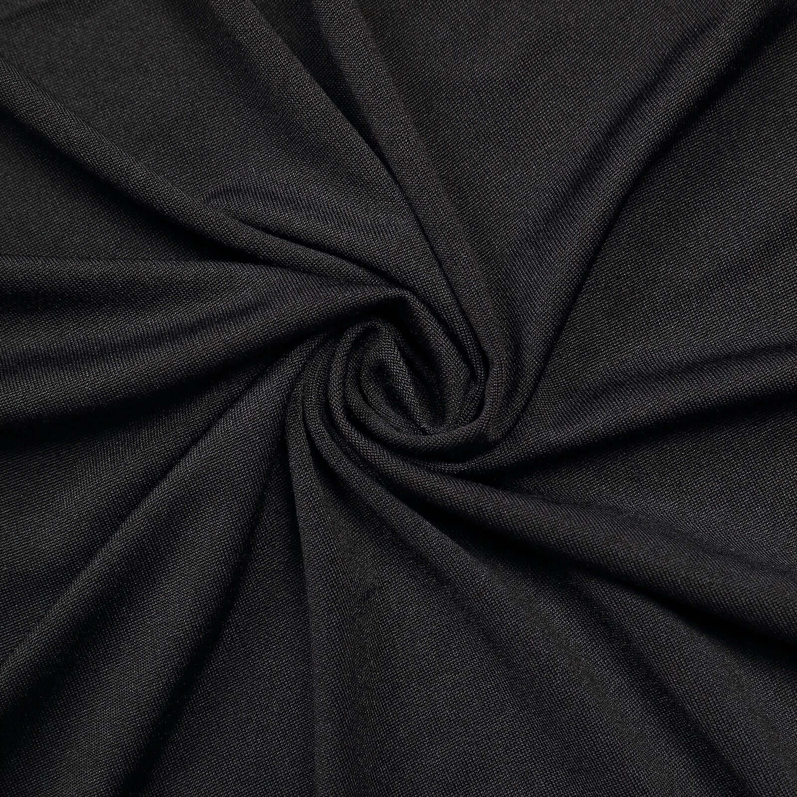 8ft x 7ft Double-Sided Black Spandex Snug-Fit Hexagon Wedding Arbor Backdrop Cover