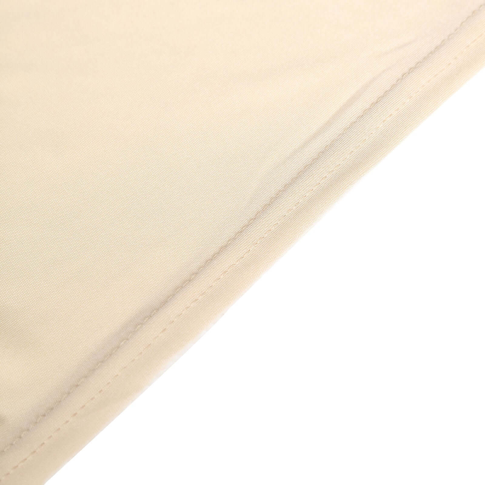 Premium Reusable Beige Spandex Stretch Slipcover for Folding Chairs - 160GSM Wrinkle-Resistant