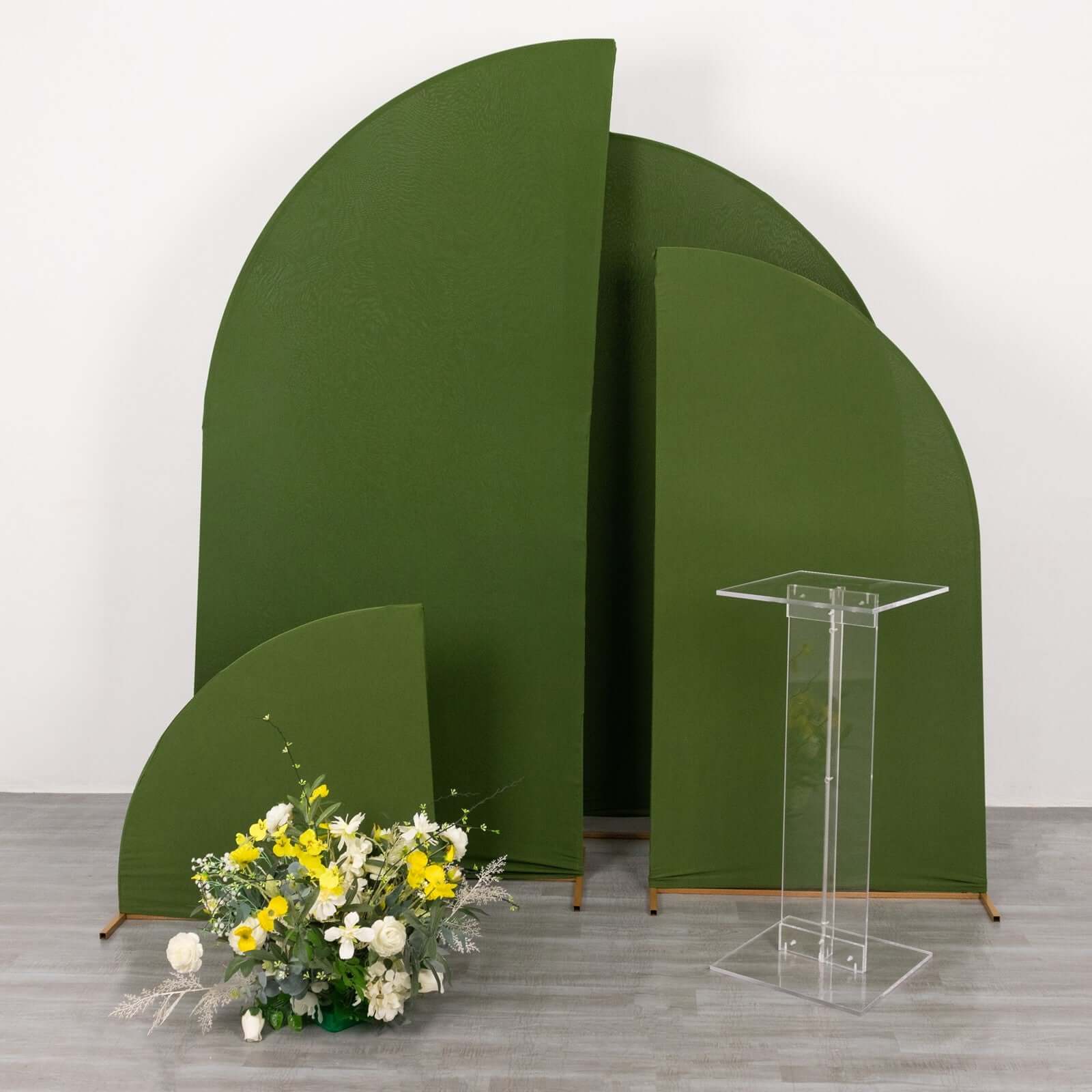 Clear Acrylic Flower Pedestal Display Stand with Square Bases - 10mm Thick, 32" Tall