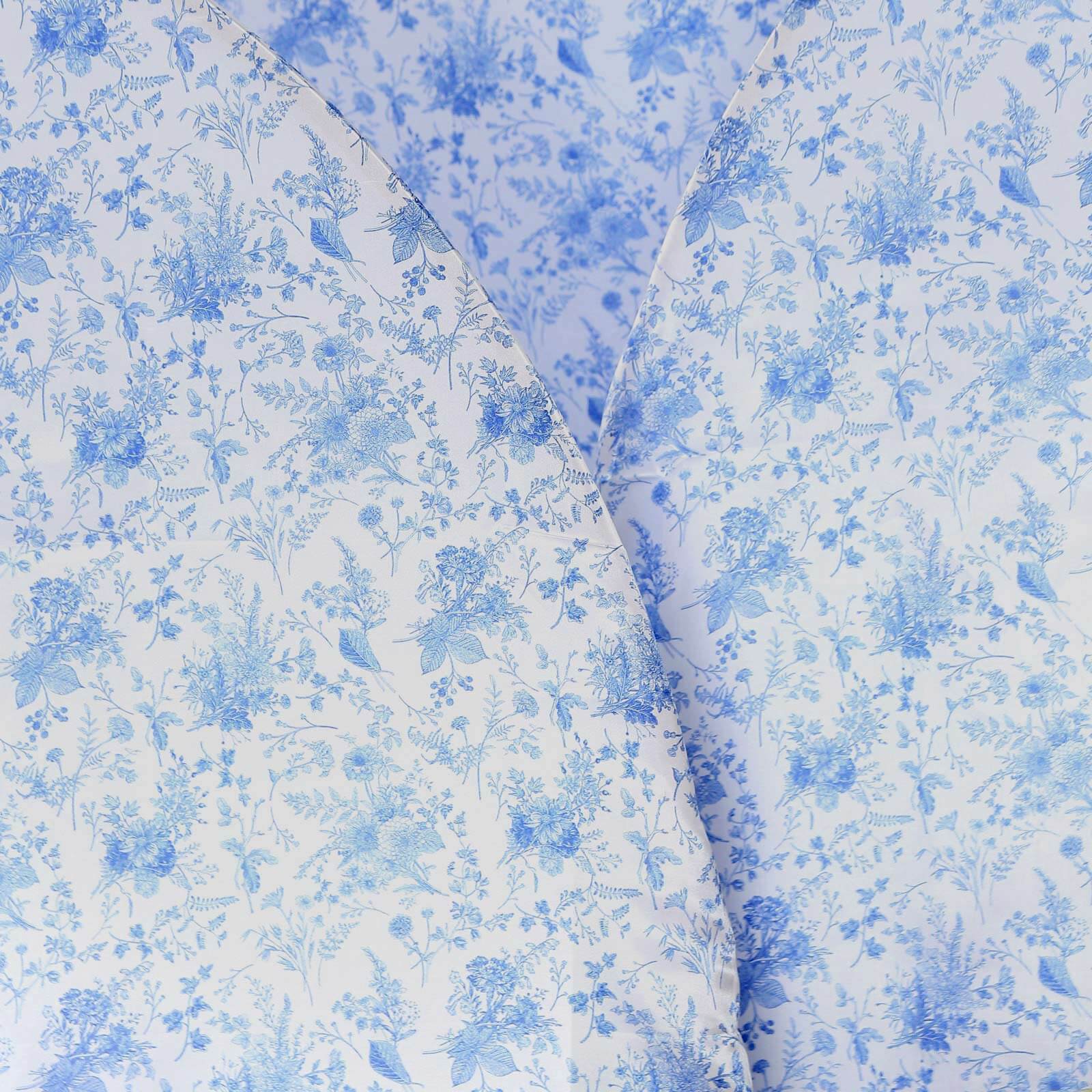 Hot Deal! Set of 3 Satin Wedding Arch Covers in French Toile Floral (5ft, 6ft, 7ft)