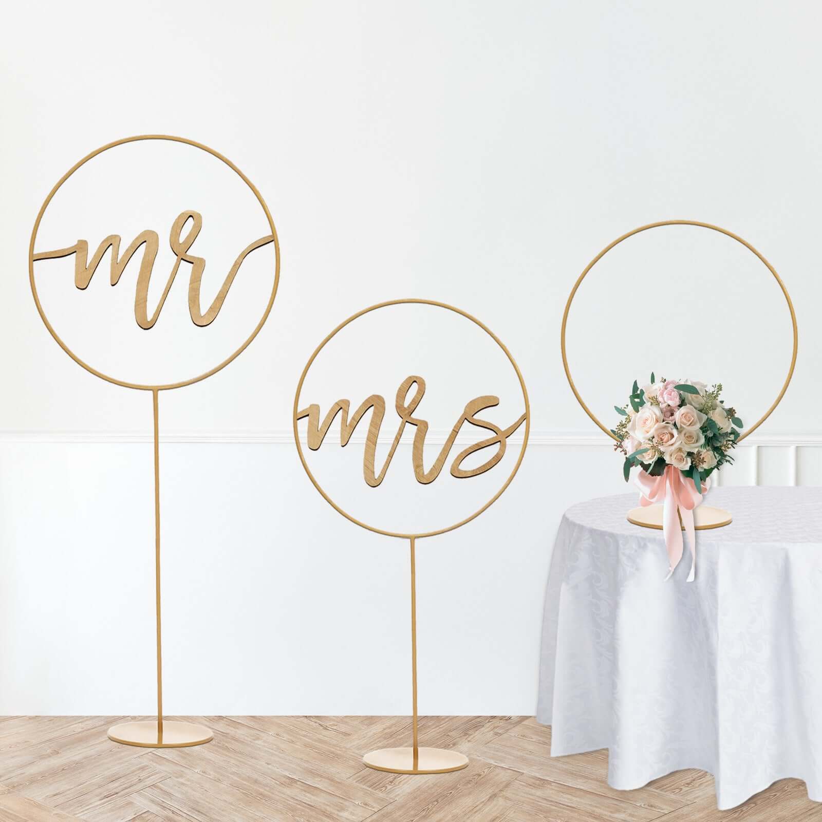 Adjustable Height 7ft Gold Metal Balloon Column with Hoop Flower Pillar Stand, Ideal for Table Centerpiece