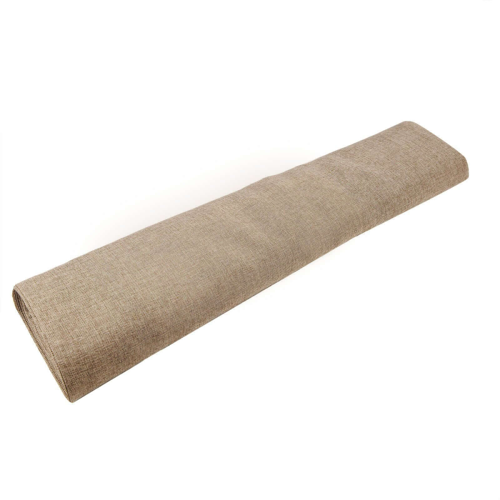 54-Inch Wide, 10-Yard Natural Faux Burlap Fabric Roll for DIY Crafts