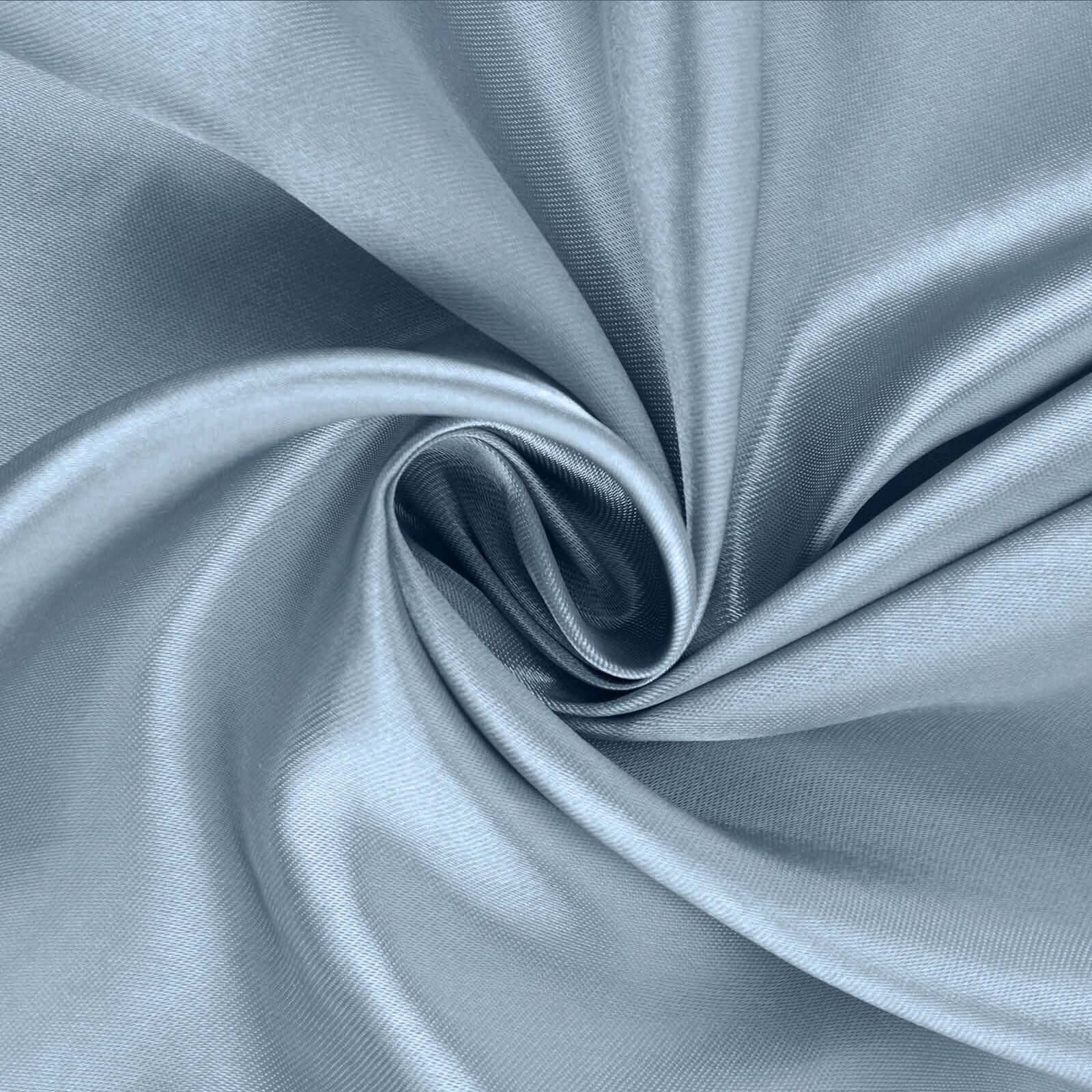 10 - Yard x 54 - Inch Dusty Blue Unfinished Satin Fabric Bolt